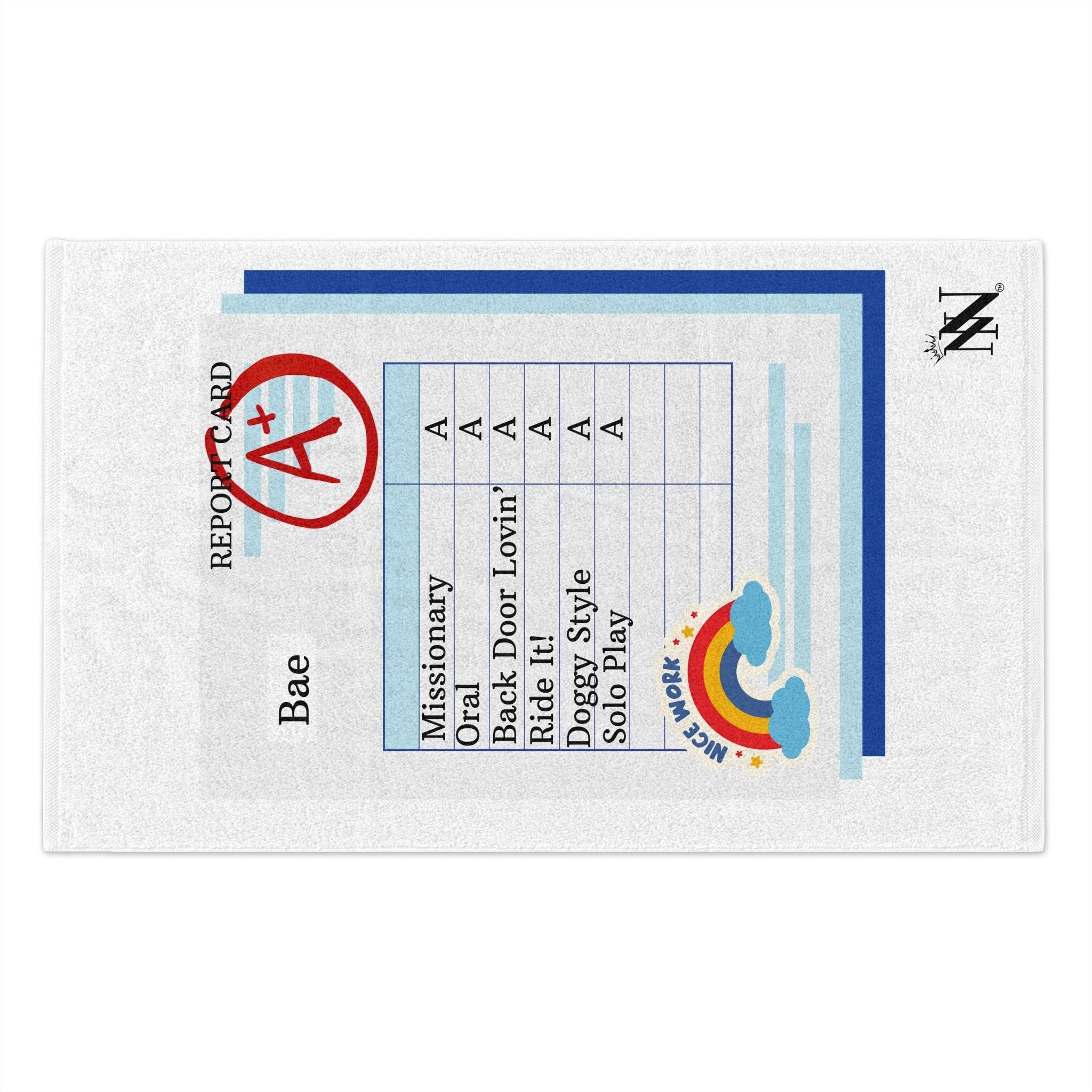 Naughty Report Card | Mix & Match Soft Fun-Flirty Lovers’ Towels