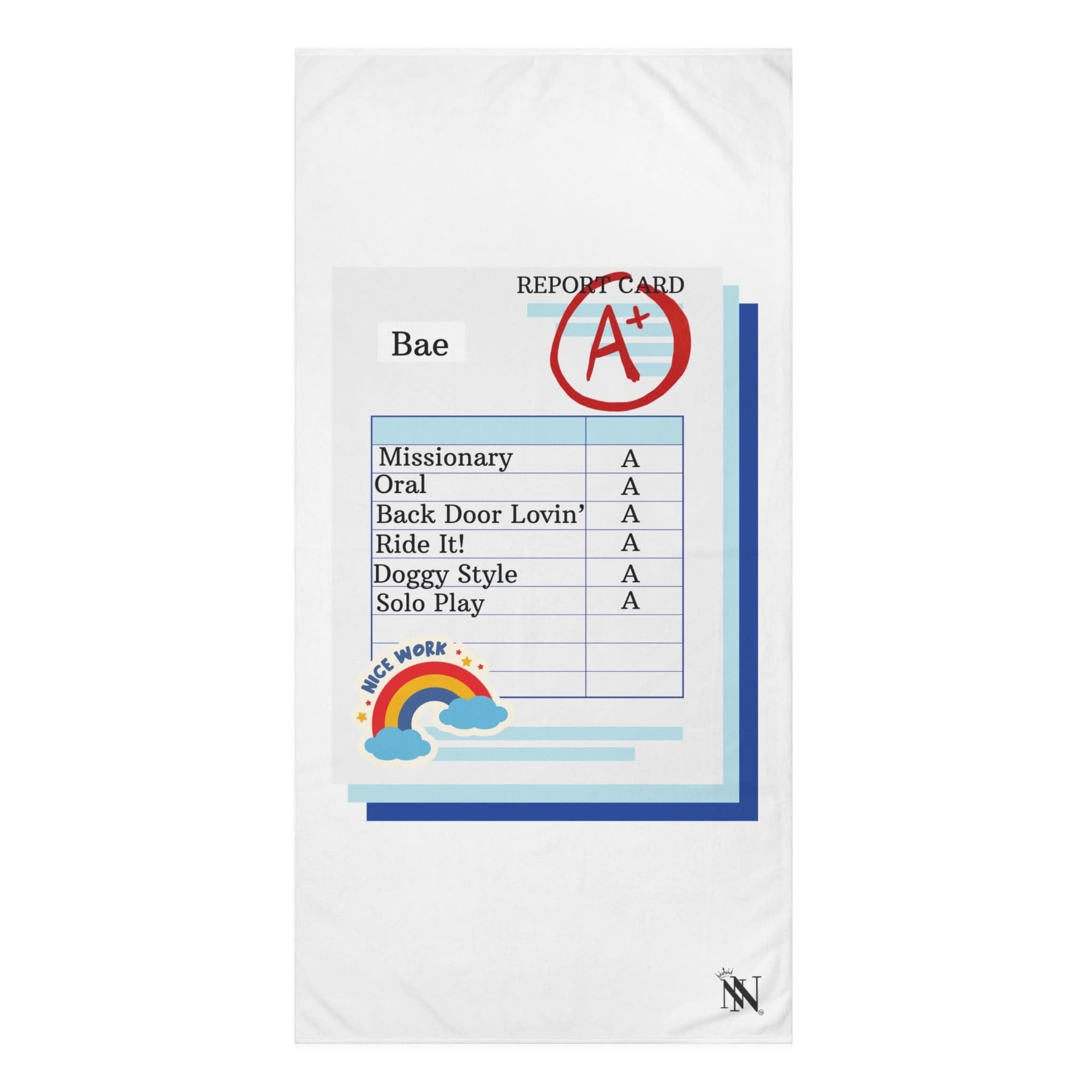 Naughty Report Card | Mix & Match Naughty XL Fun-Flirty Loversâ Towels