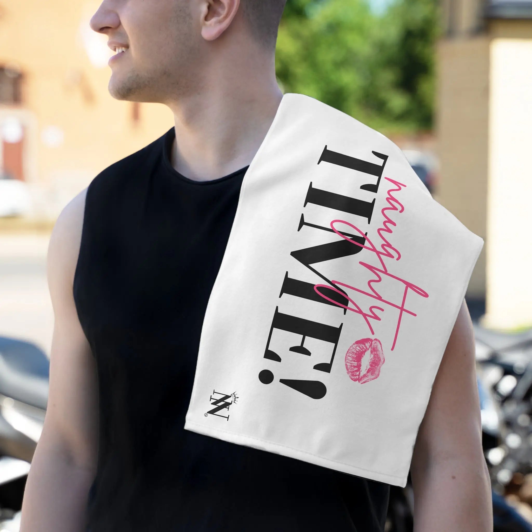 Naughty Time! With a Kiss | Mix & Match Soft Fun-Flirty Lovers’ Towels