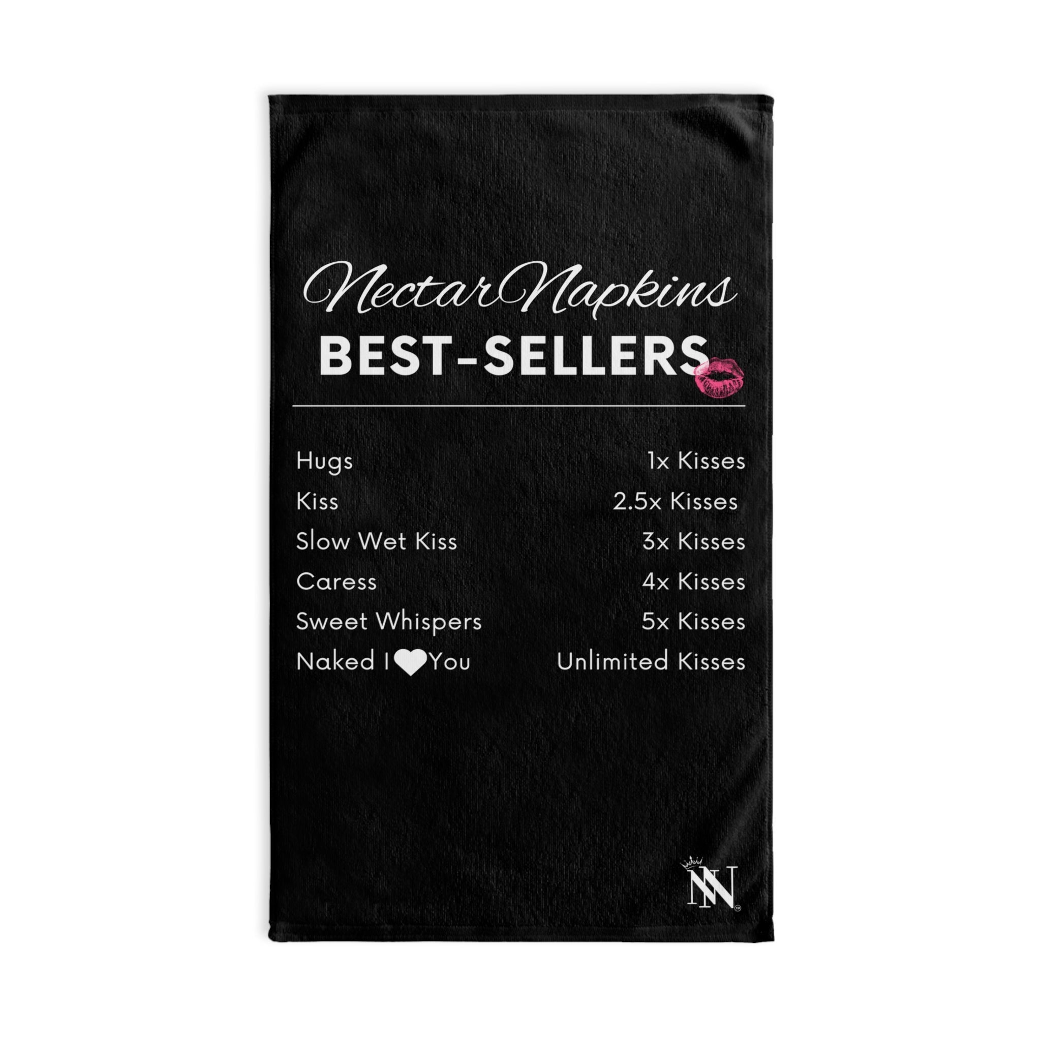 Nectar Napkins Best Sellers Black | Mix & Match Original Fun-Flirty Lovers’ Towels
