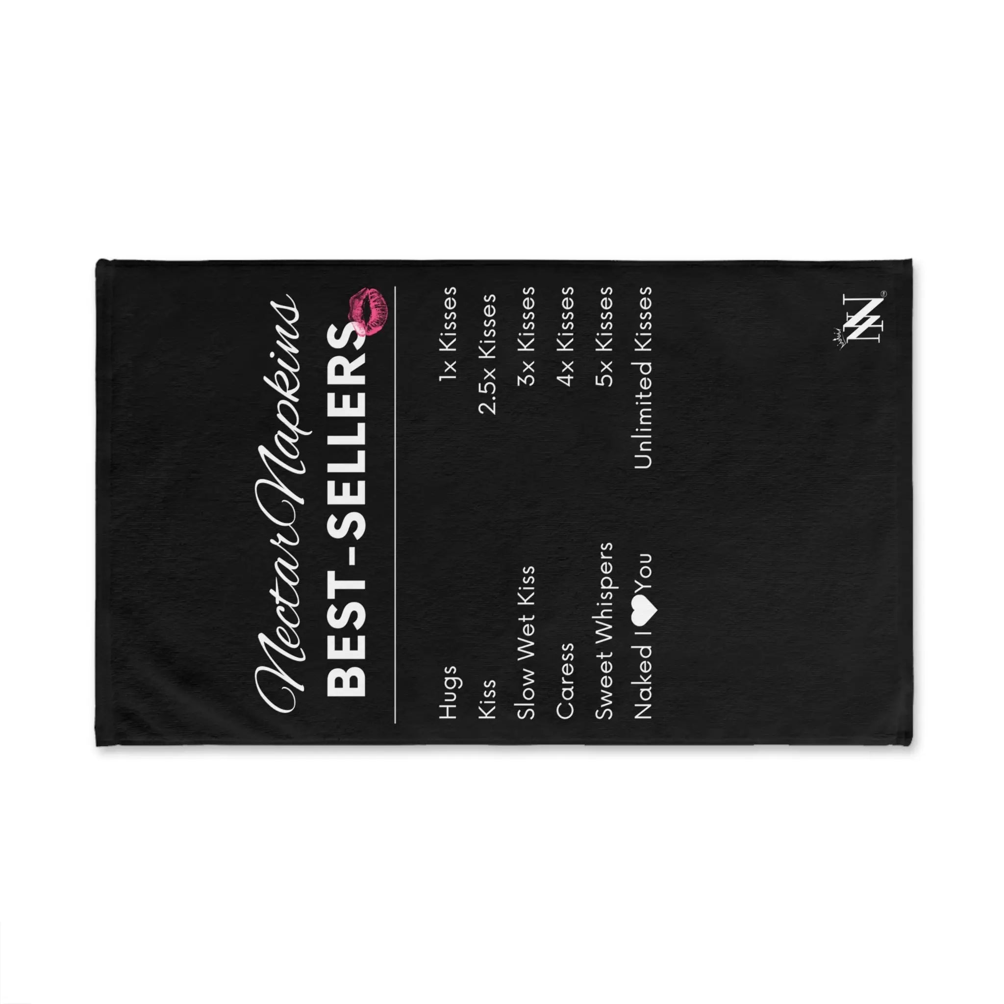 Nectar Napkins Best Sellers Black | Mix & Match Original Fun-Flirty Lovers’ Towels