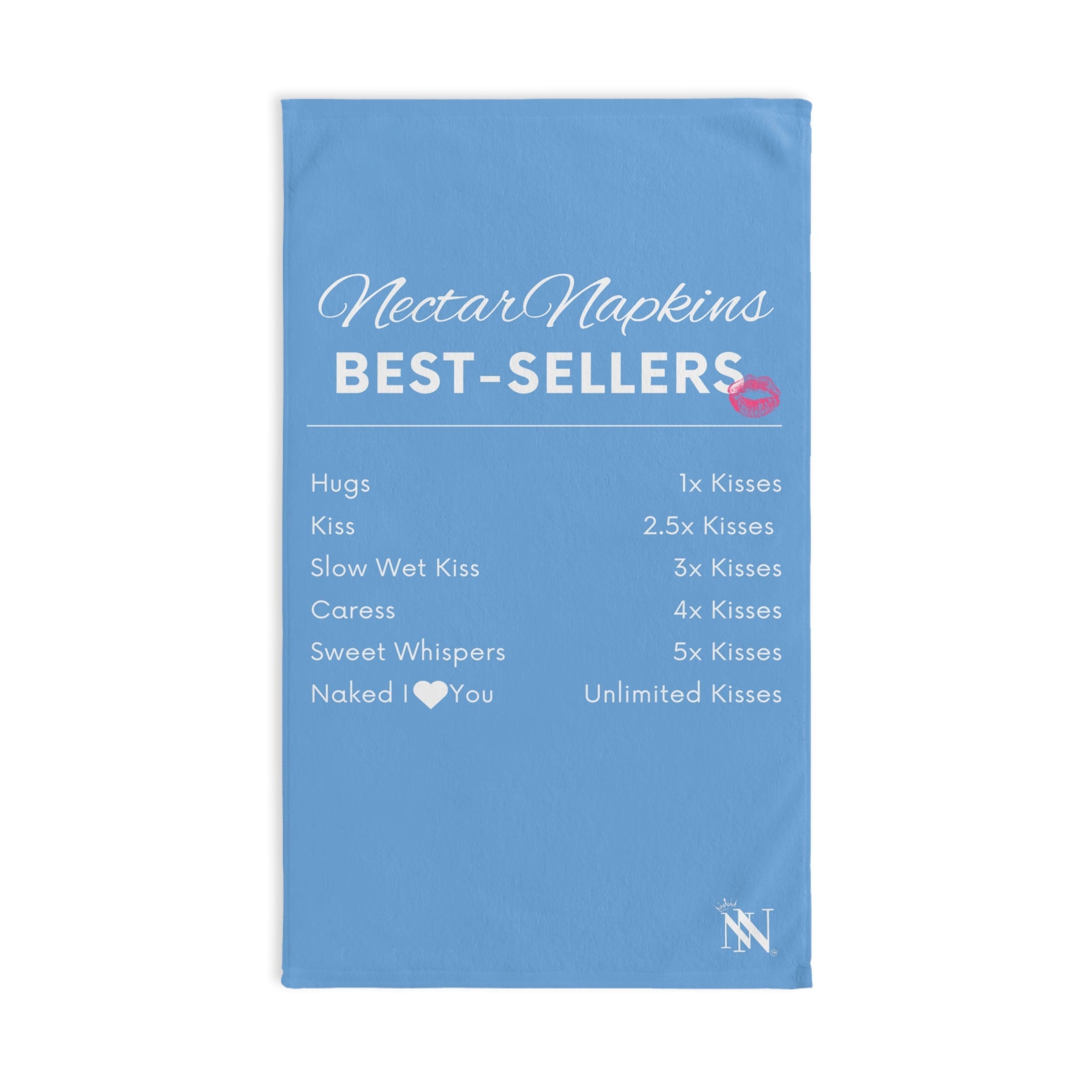 Nectar Napkins Best Sellers Light Blue | Mix & Match Original Fun-Flirty Lovers’ Towels