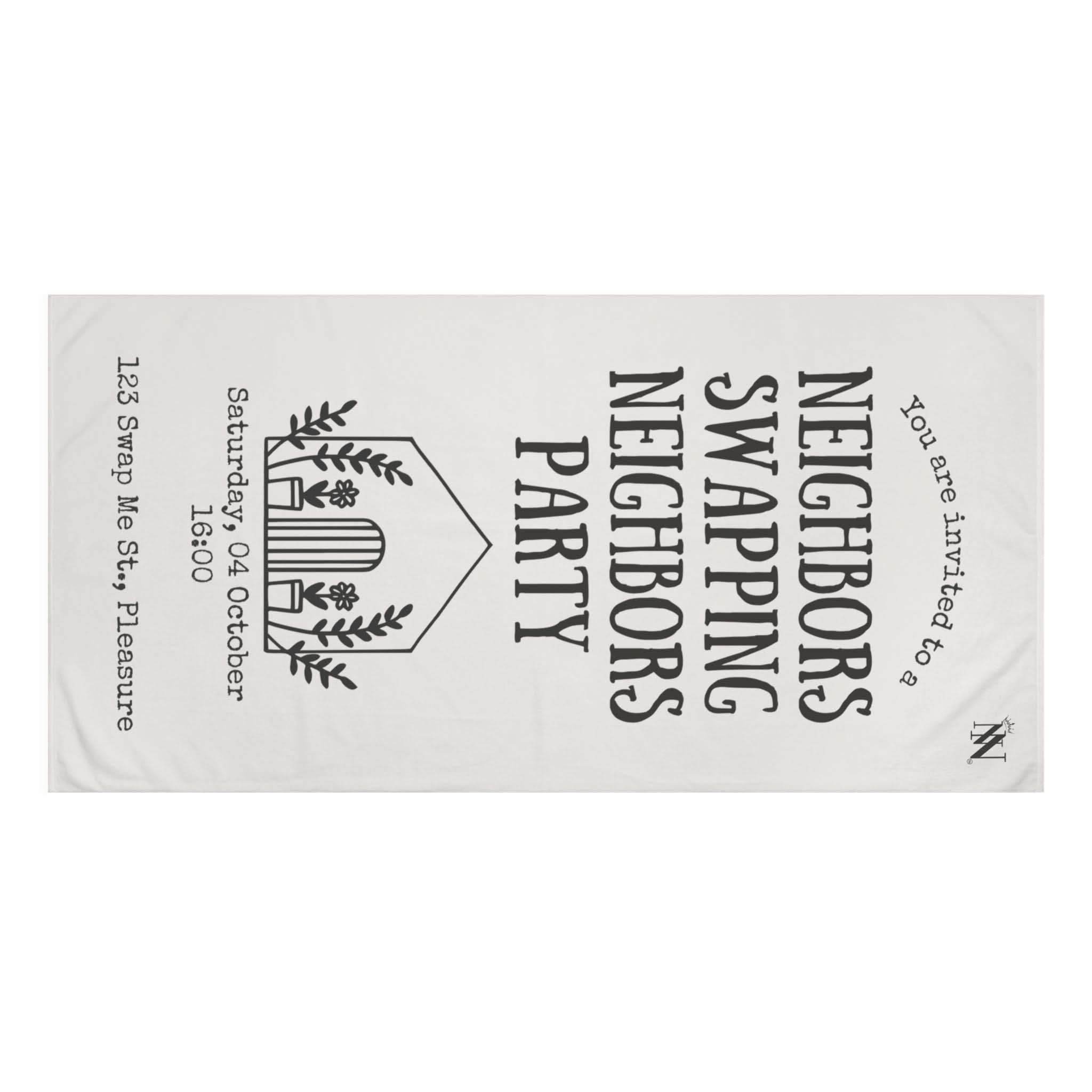 Neighbors Swapping Neighbors Party | Mix & Match Naughty XL Fun-Flirty Lovers’ Towels