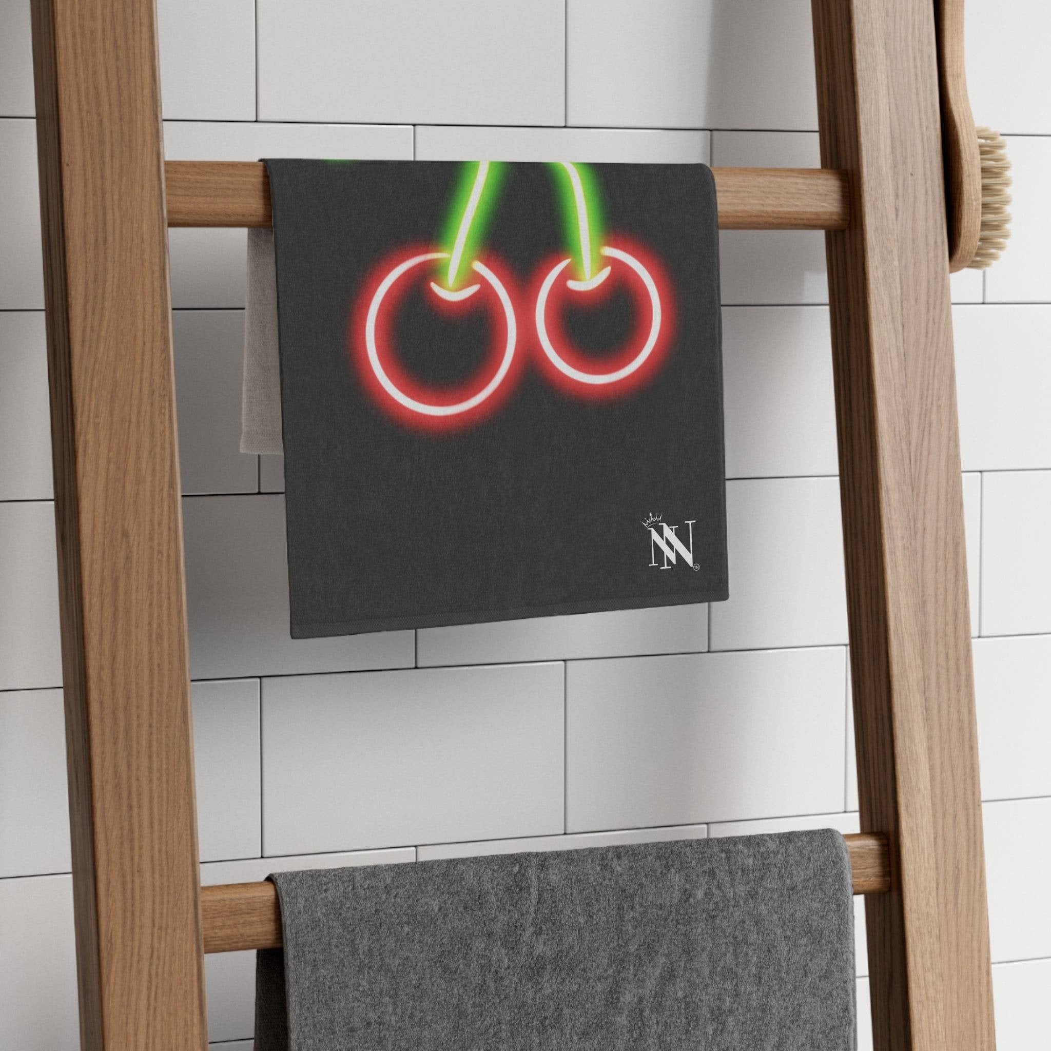 Neon Cherries | Mix & Match Soft Fun-Flirty Lovers’ Towels