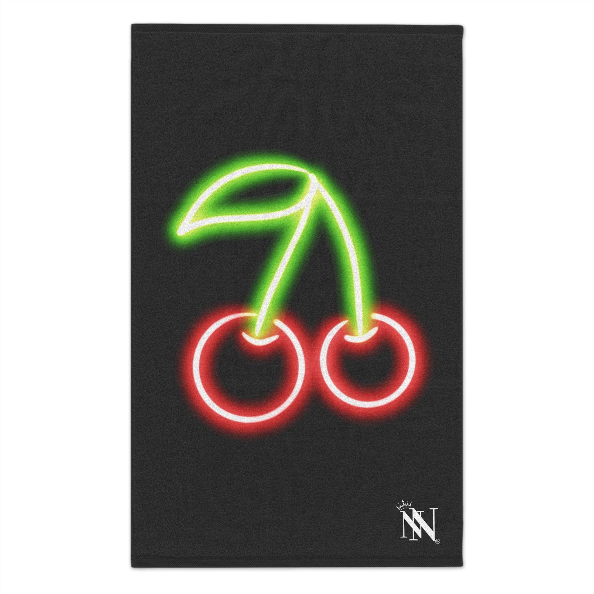 Neon Cherries | Mix & Match Soft Fun-Flirty Lovers’ Towels