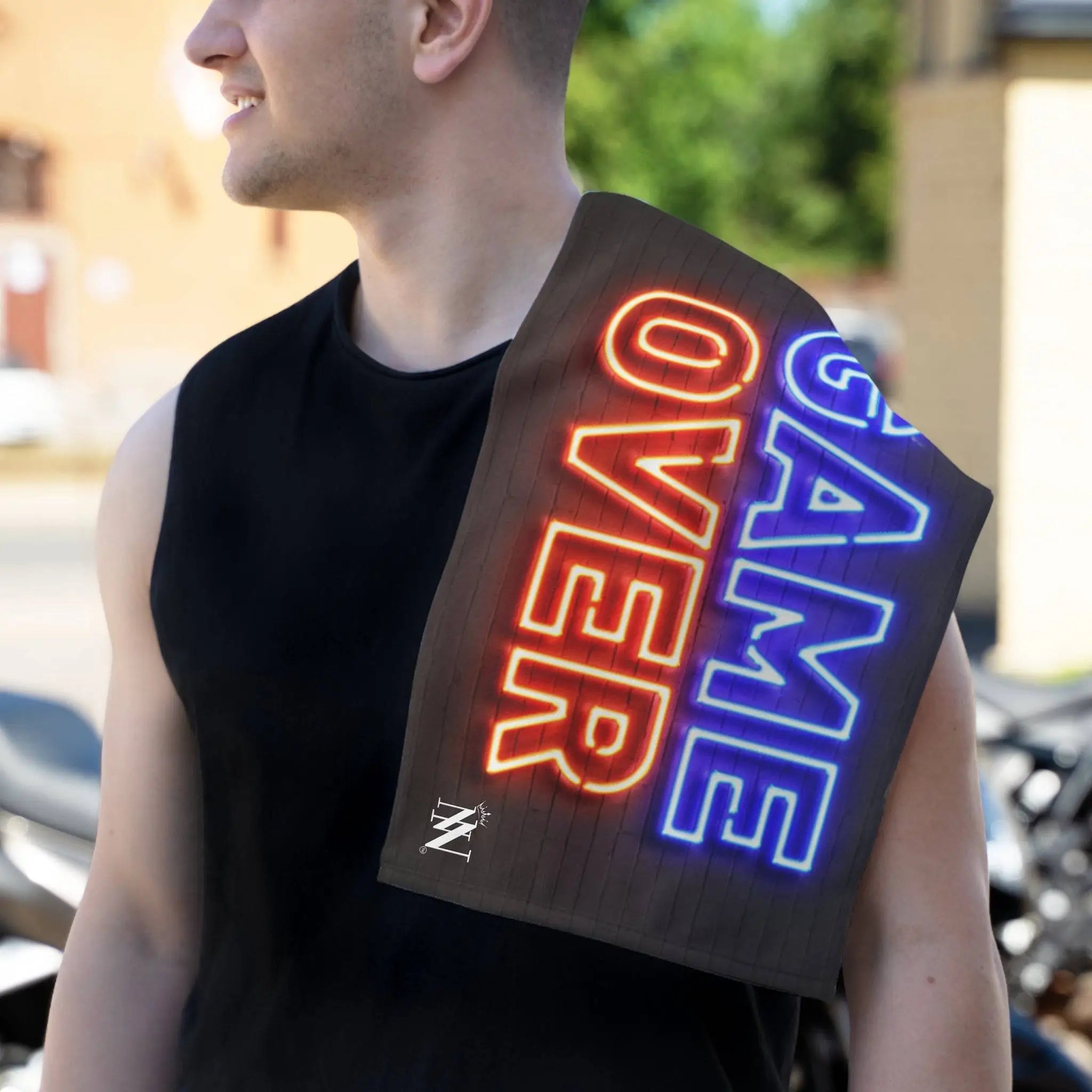Neon Game Over | Mix & Match Soft Fun-Flirty Lovers’ Towels