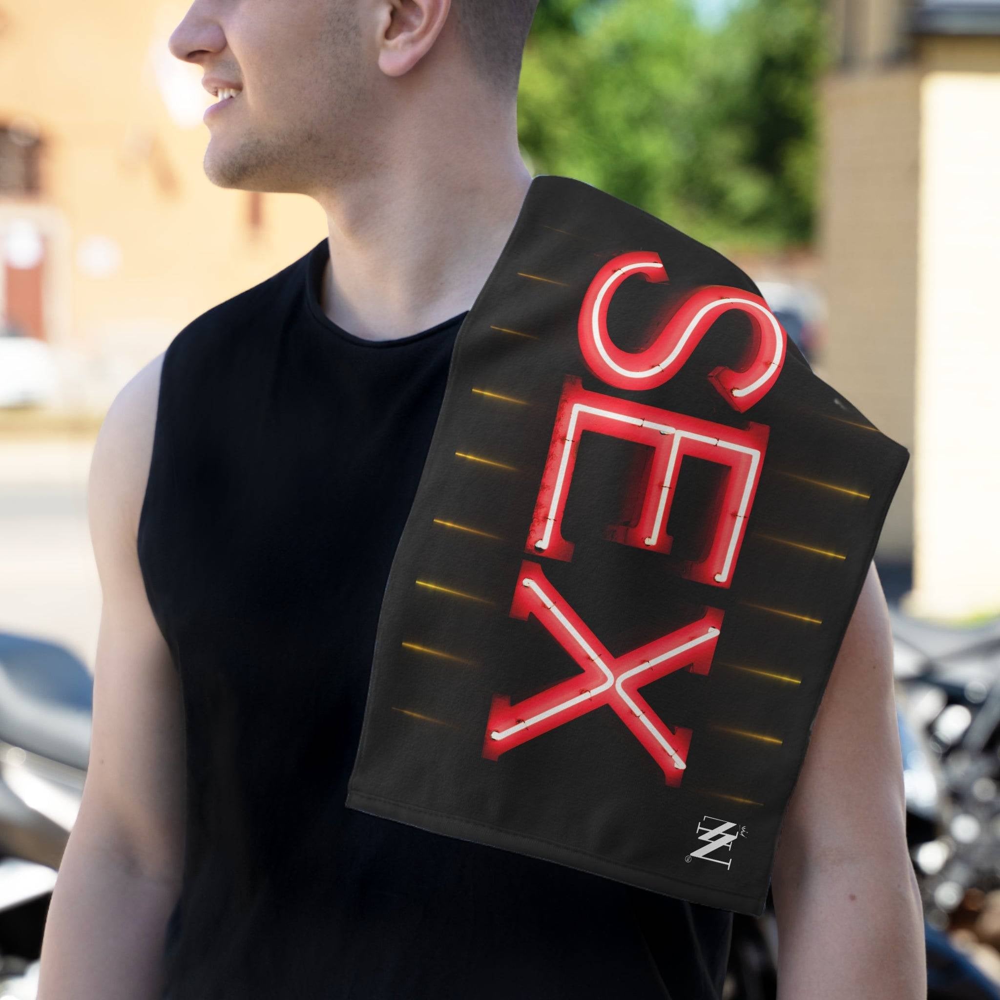 Neon Sex Sign | Mix & Match Soft Fun-Flirty Lovers’ Towels