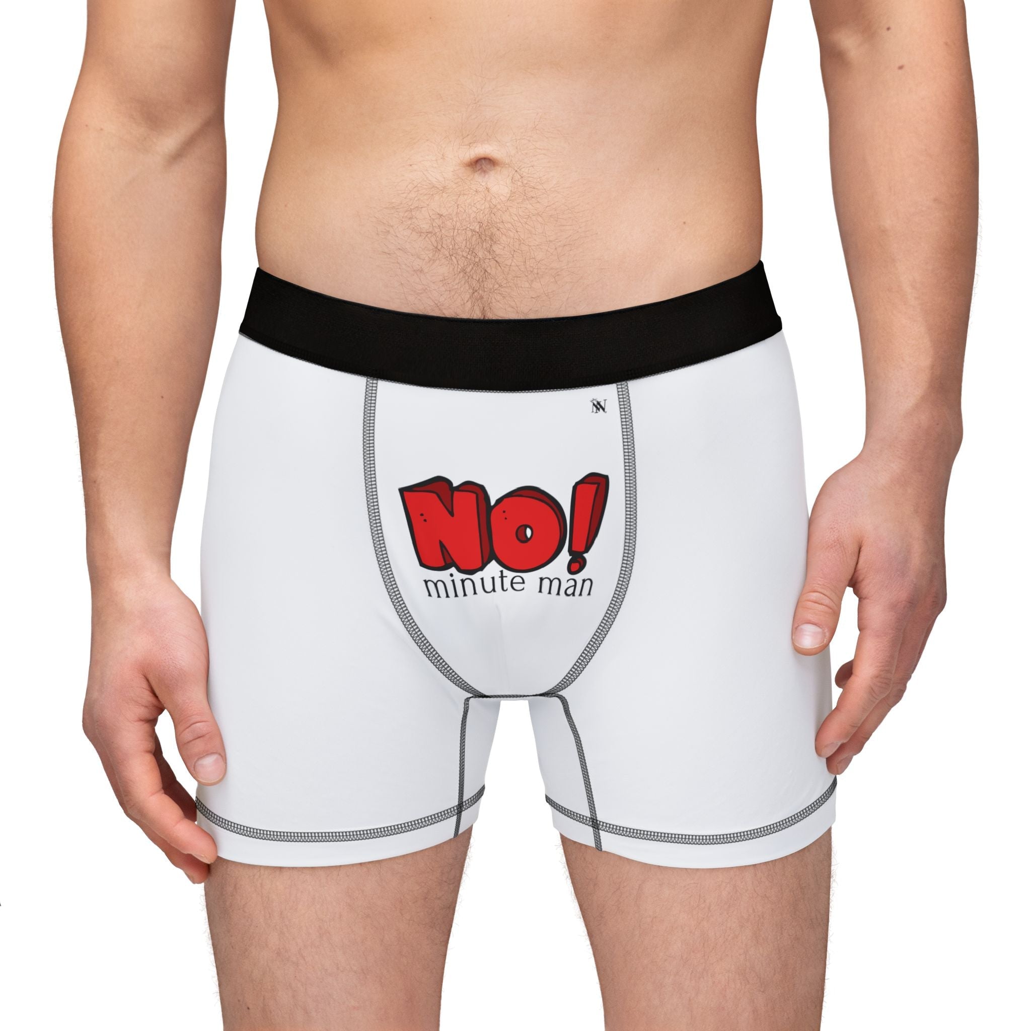 No! Minute Man | Mix & Match Fun-Flirty Lovers’ Boxer Briefs