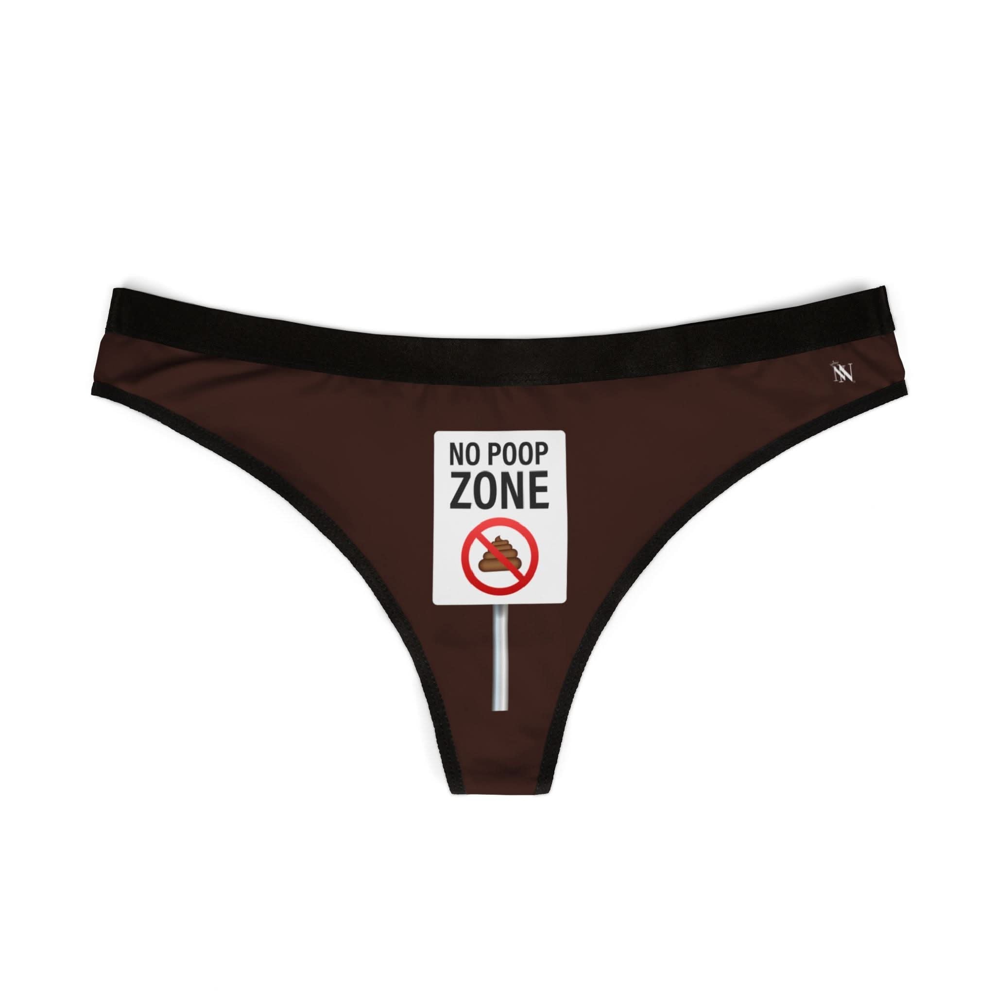 No Poop Zone Mix Match Women’s Thong Sex Panties | Playful Gifts