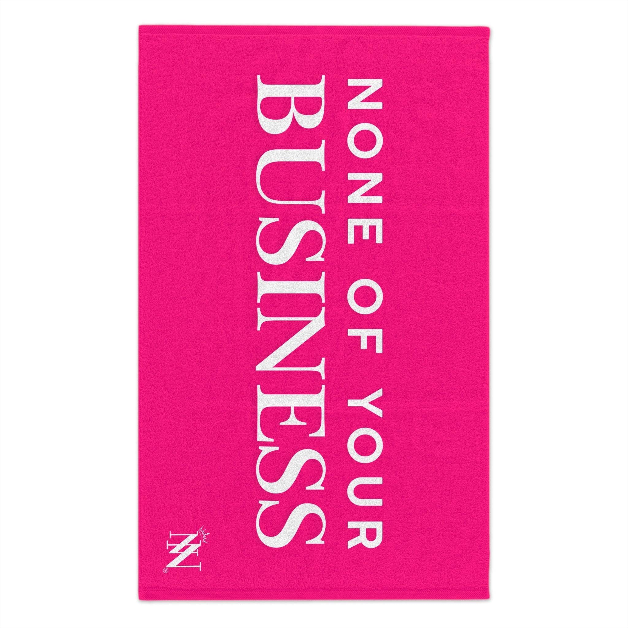 None of Your Business Pink Mix & Match Soft Sex Towels | Flirty Lovers’ Gifts