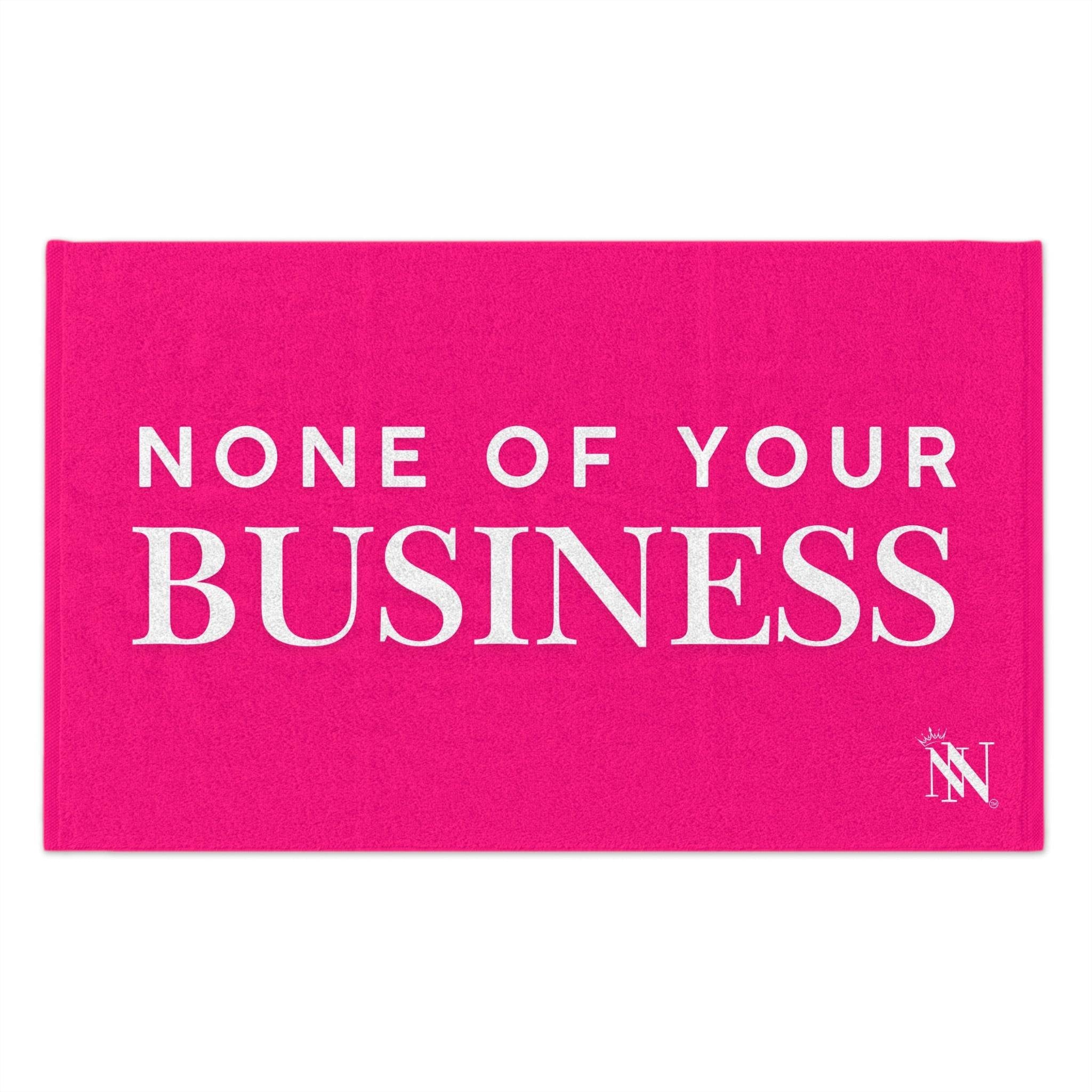 None of Your Business Pink Mix & Match Soft Sex Towels | Flirty Lovers’ Gifts