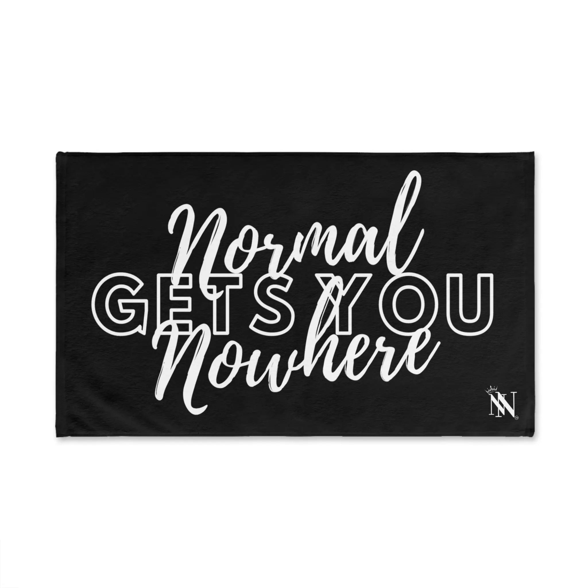 Normal Gets You Nowhere Black | Mix & Match Original Fun-Flirty Lovers’ Towels