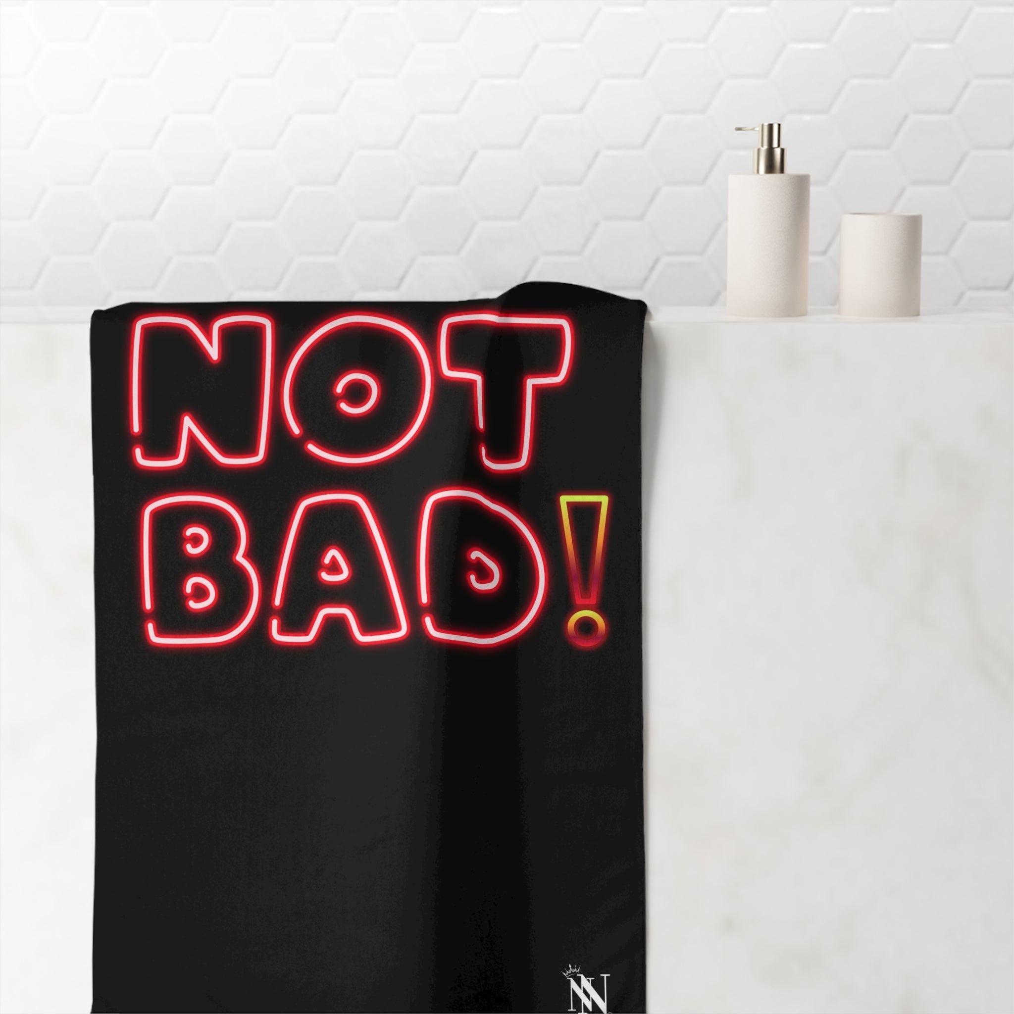 Not Bad! | Mix & Match XL Fun-Flirty Lovers’ Towels