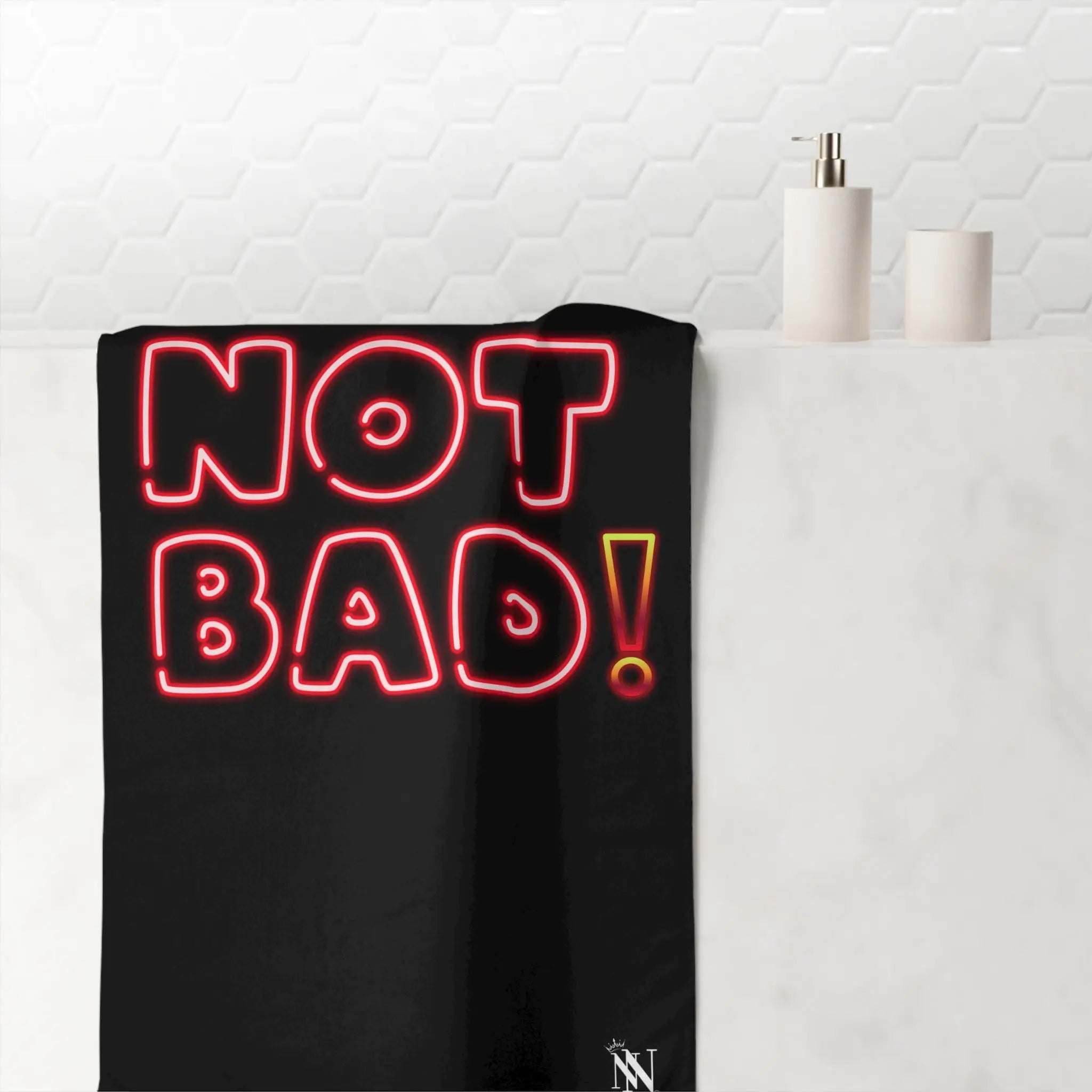 Not Bad! | Mix & Match XL Fun-Flirty Lovers’ Towels