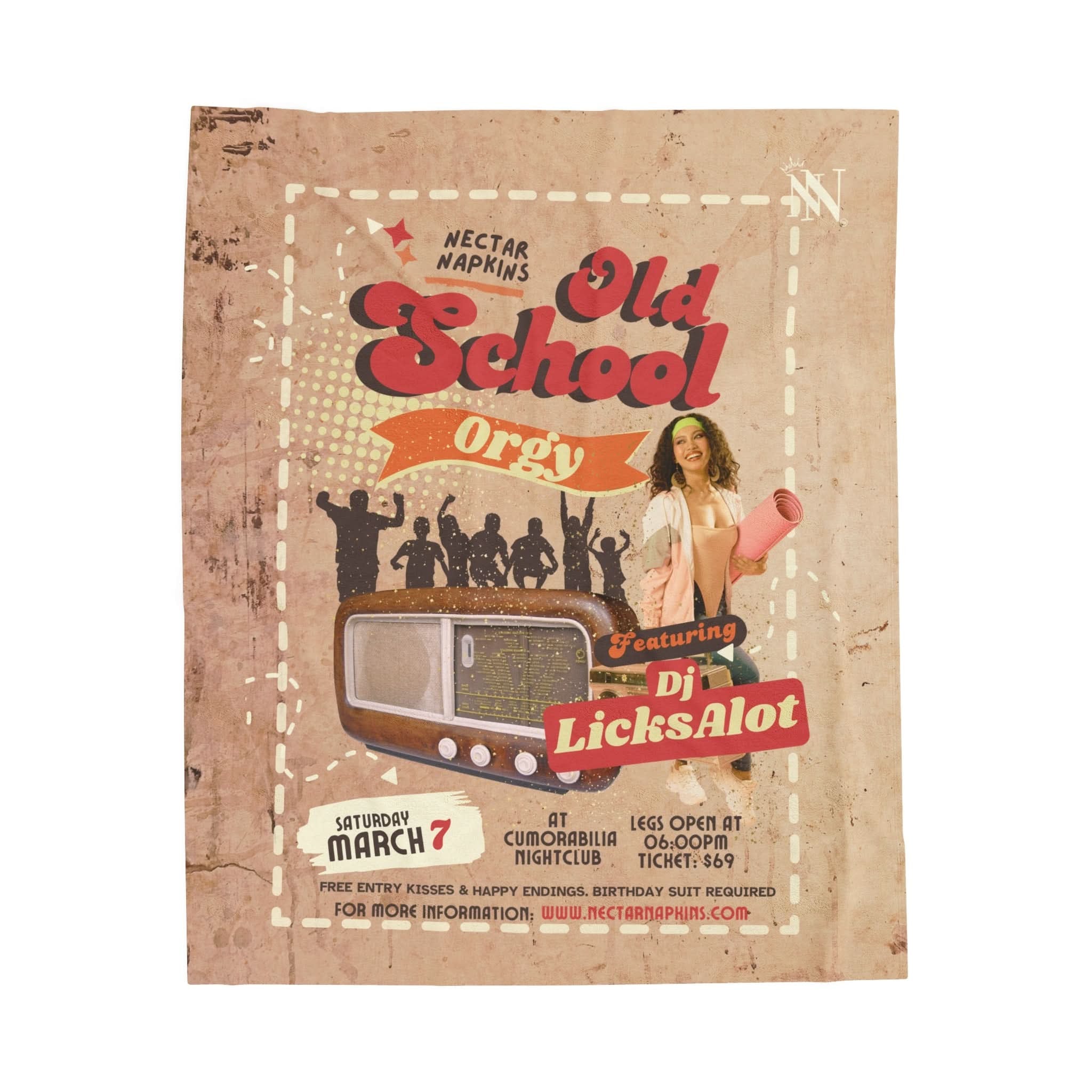 Old School Orgy | Mix & Match Fun-Flirty Loversā Blankets