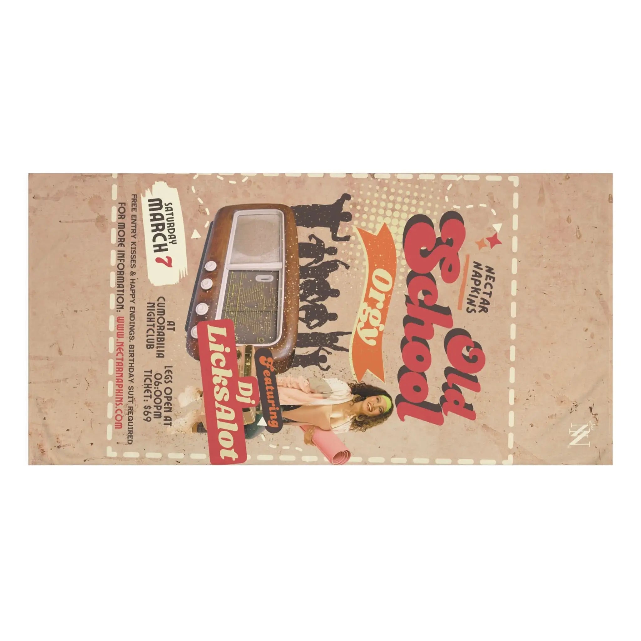 Old School Orgy | Mix & Match Naughty XL Fun-Flirty Lovers’ Towels