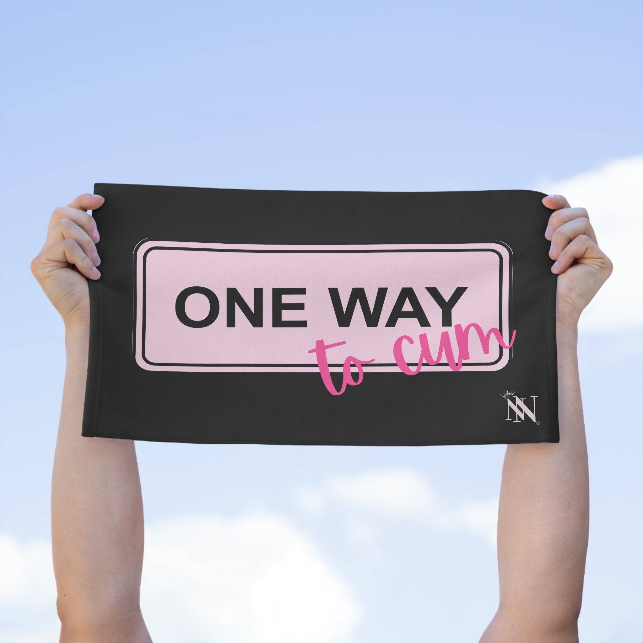One Way to Cum Black Mix & Match Soft Sex Towels | Flirty Lovers’ Gifts