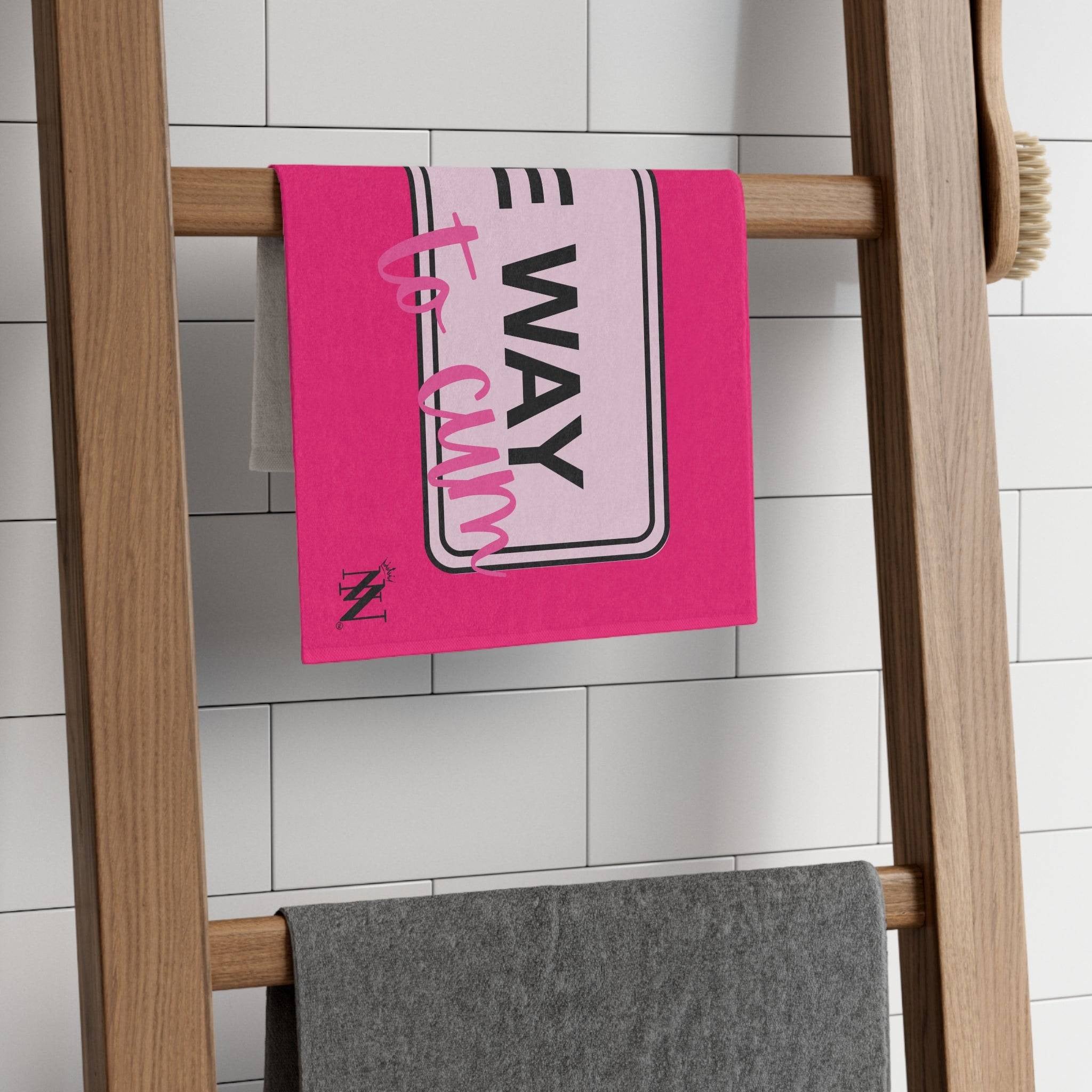 One Way to Cum Pink Mix & Match Soft Sex Towels | Flirty Lovers’ Gifts