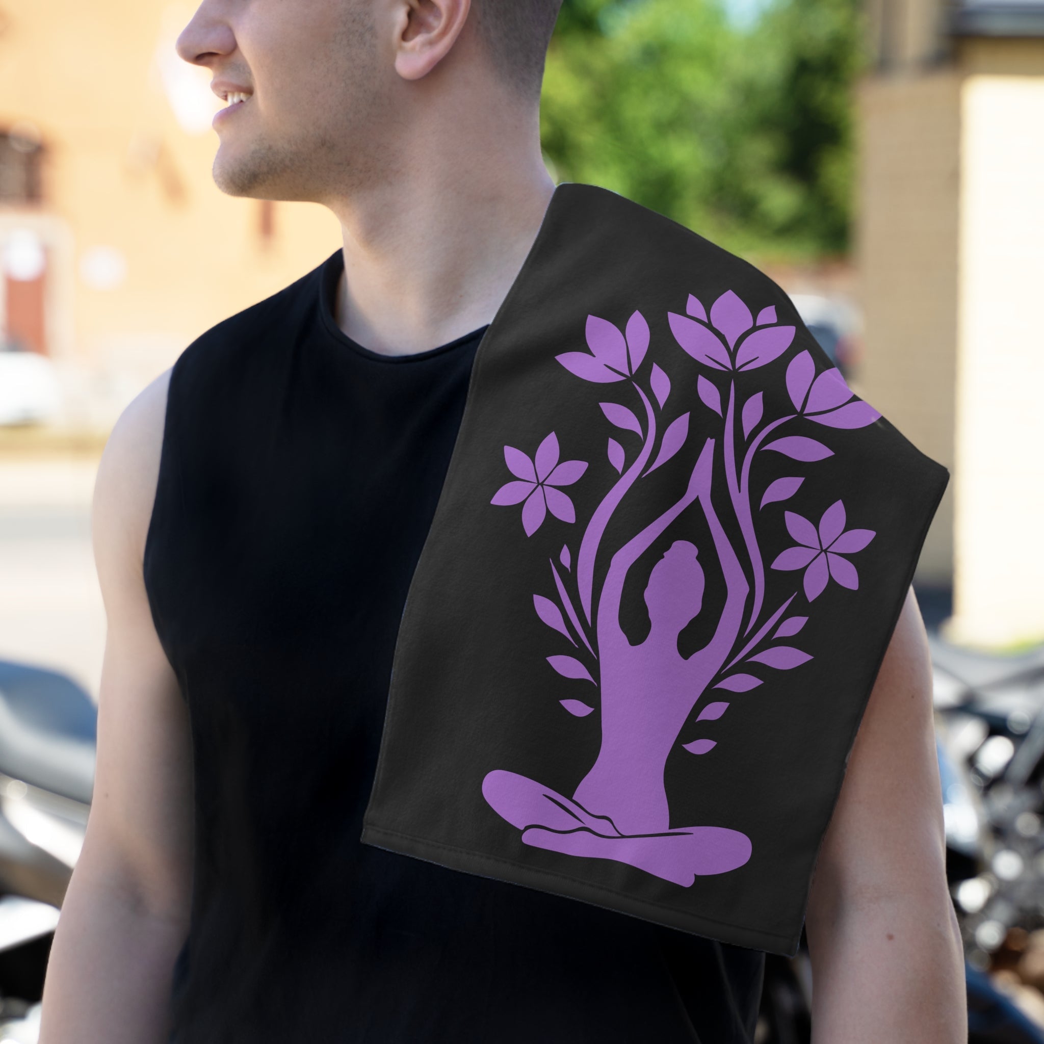 One With Nature Black | Mix & Match Soft Fun-Flirty Lovers’ Towels