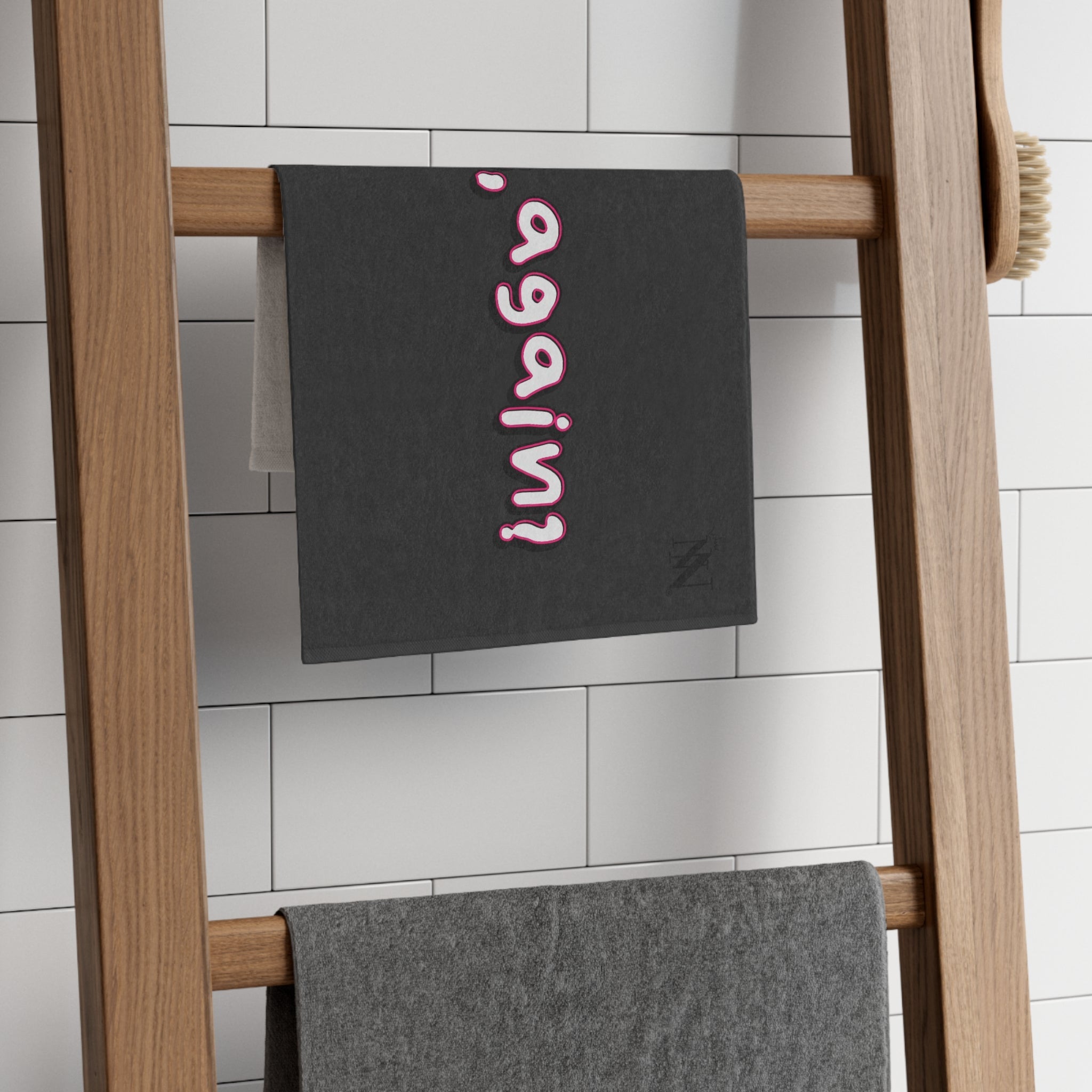Oops Again? Dark Grey | Mix & Match Soft Fun-Flirty Lovers’ Towels