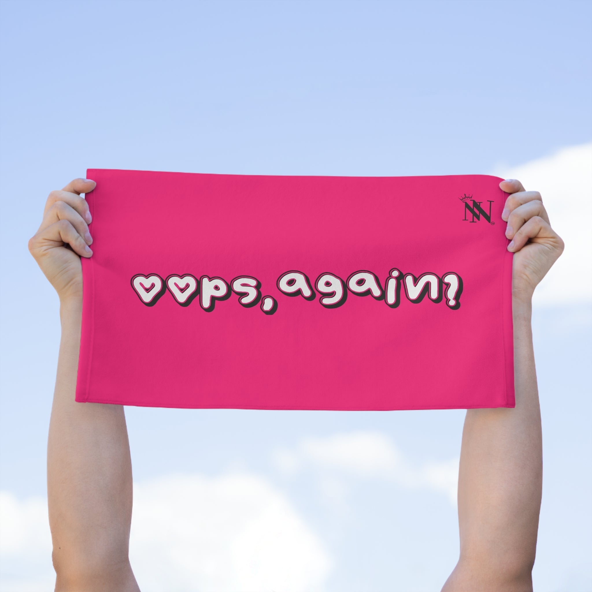 Oops Again? Pink | Mix & Match Soft Fun-Flirty Lovers’ Towels