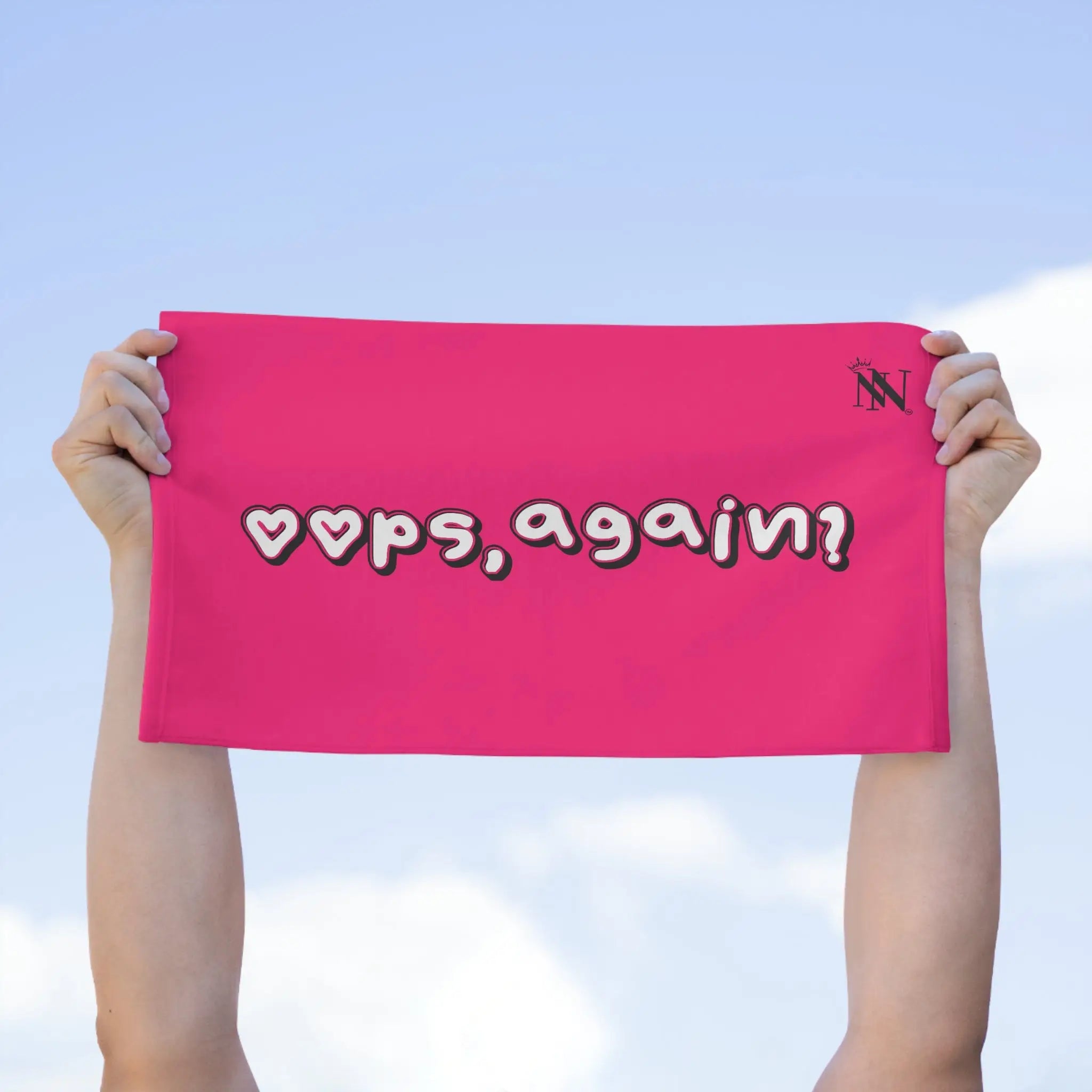 Oops Again? Pink | Mix & Match Soft Fun-Flirty Lovers’ Towels