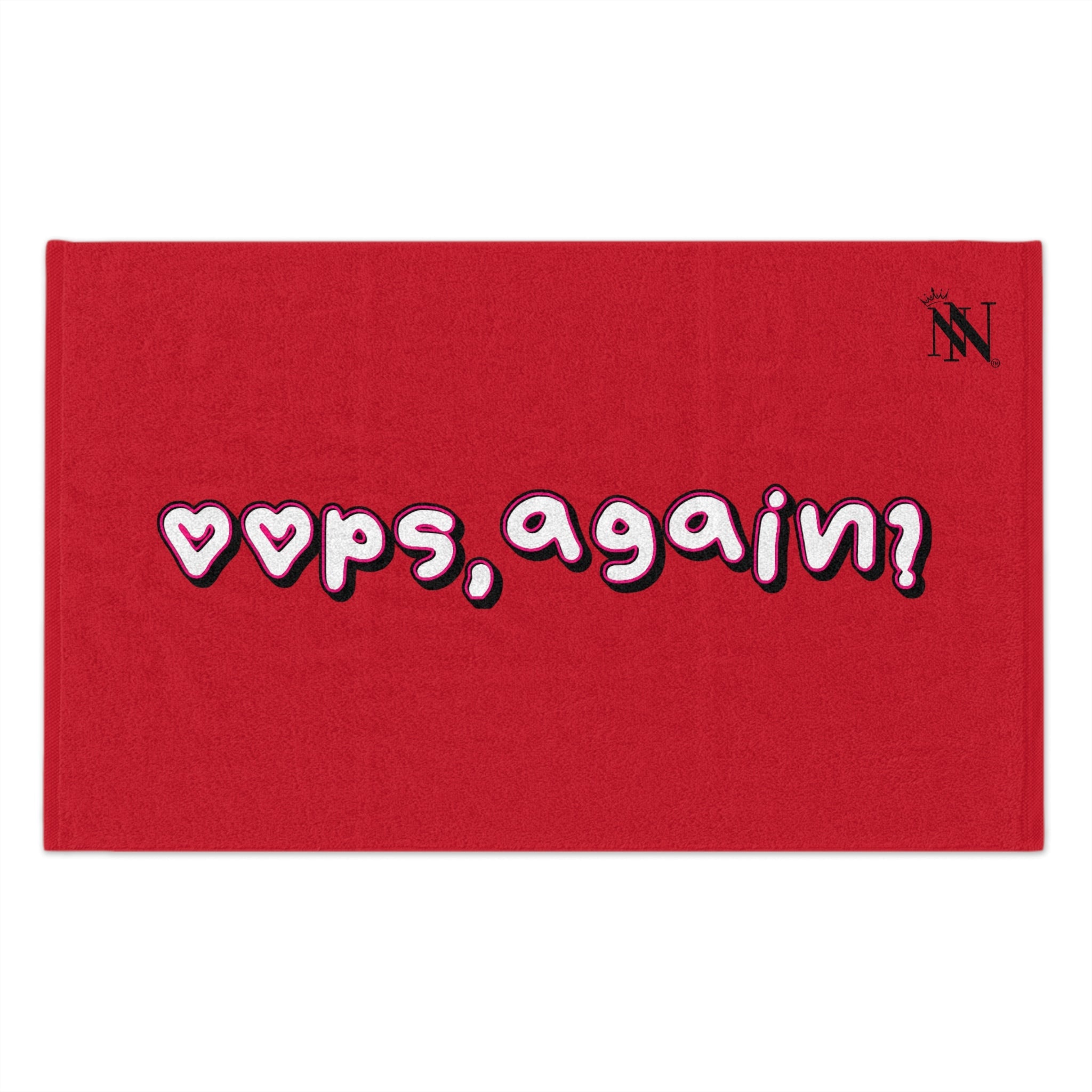 Oops Again? Red | Mix & Match Soft Fun-Flirty Lovers’ Towels