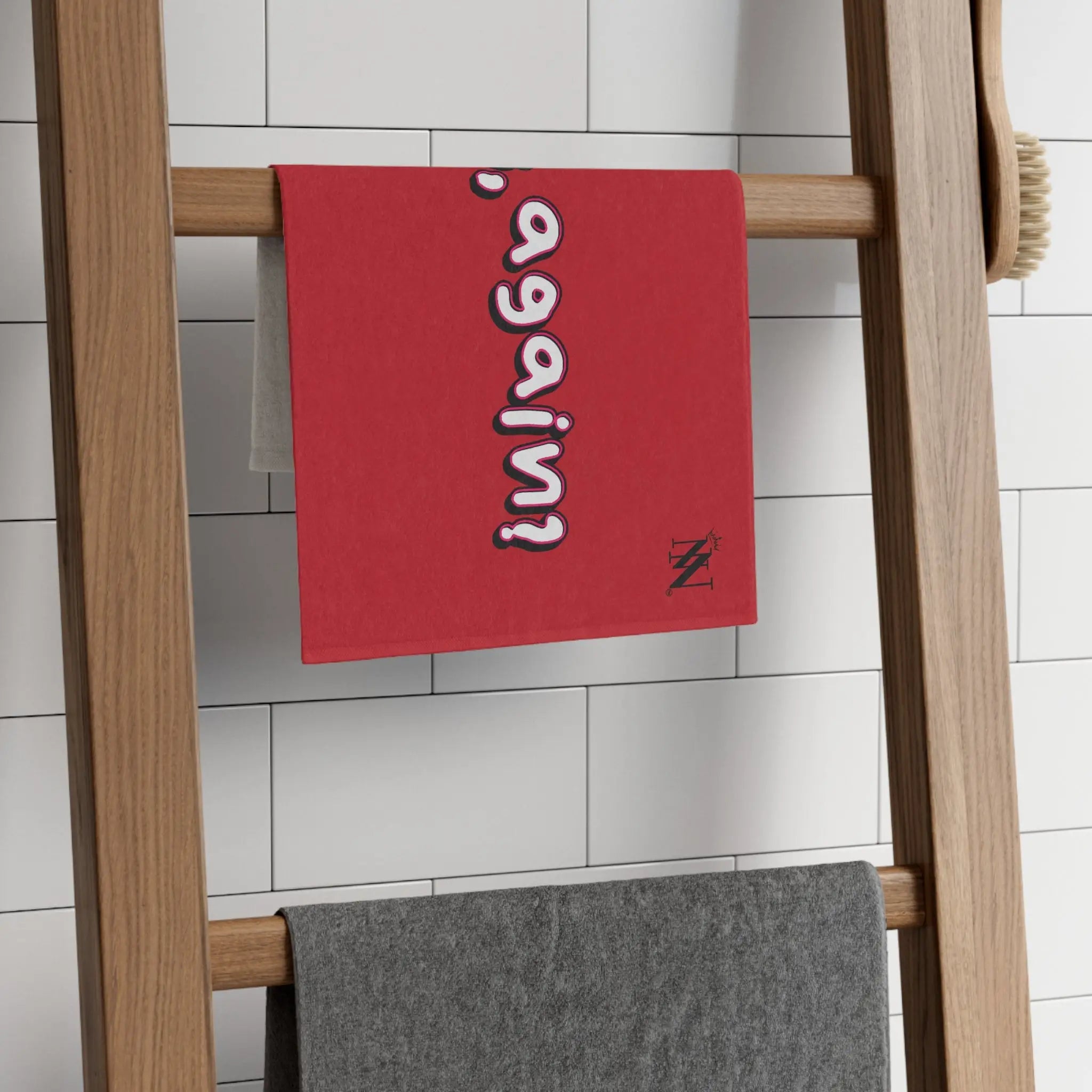 Oops Again? Red | Mix & Match Soft Fun-Flirty Lovers’ Towels