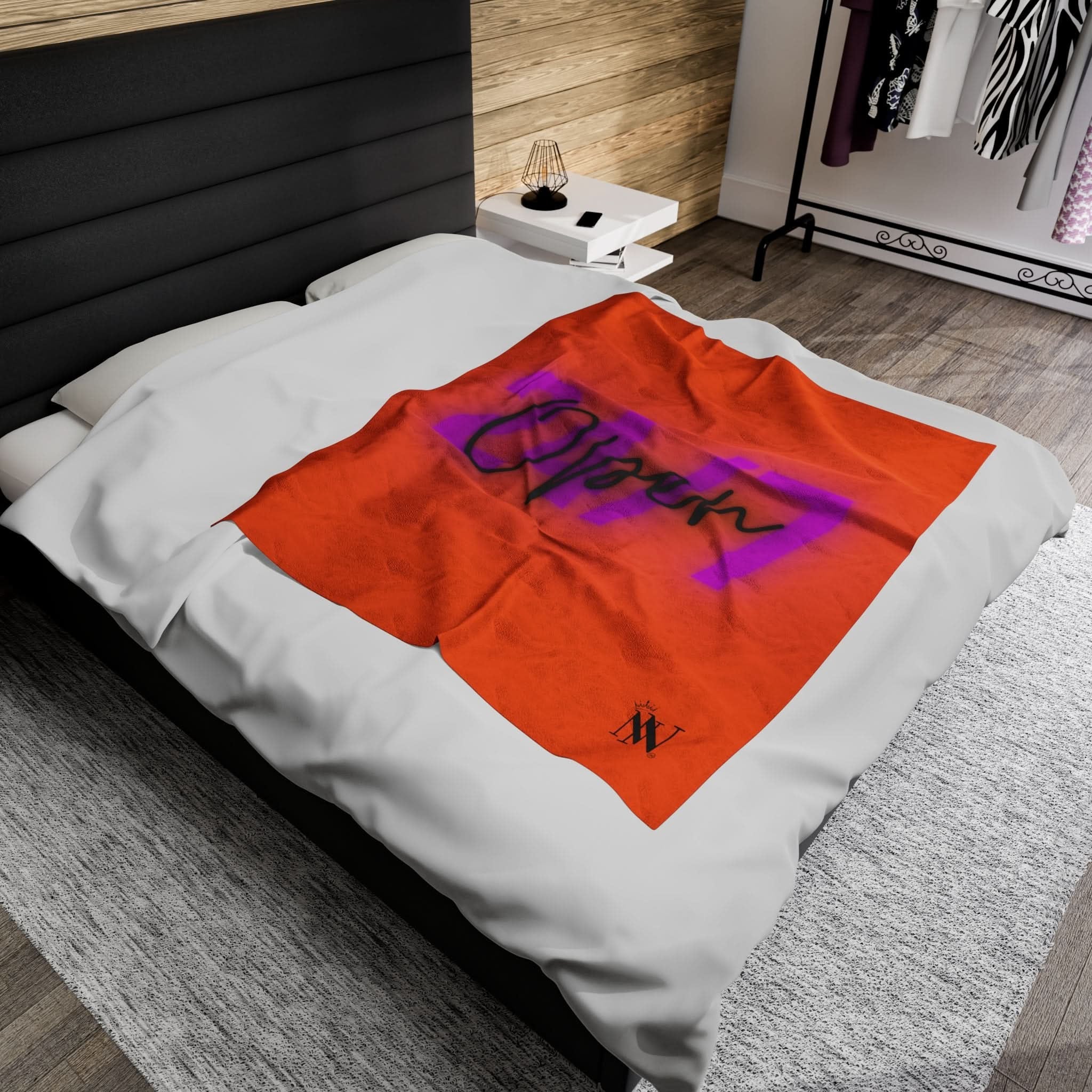 Open 24 Hours Orange | Mix & Match Soft Fun-Flirty Lovers’ Blankets