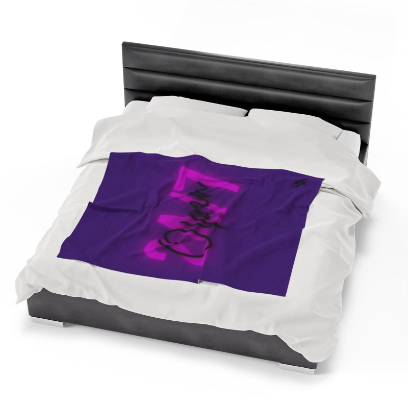 Open 24 Hours Purple | Mix & Match Soft Fun-Flirty Lovers’ Blankets