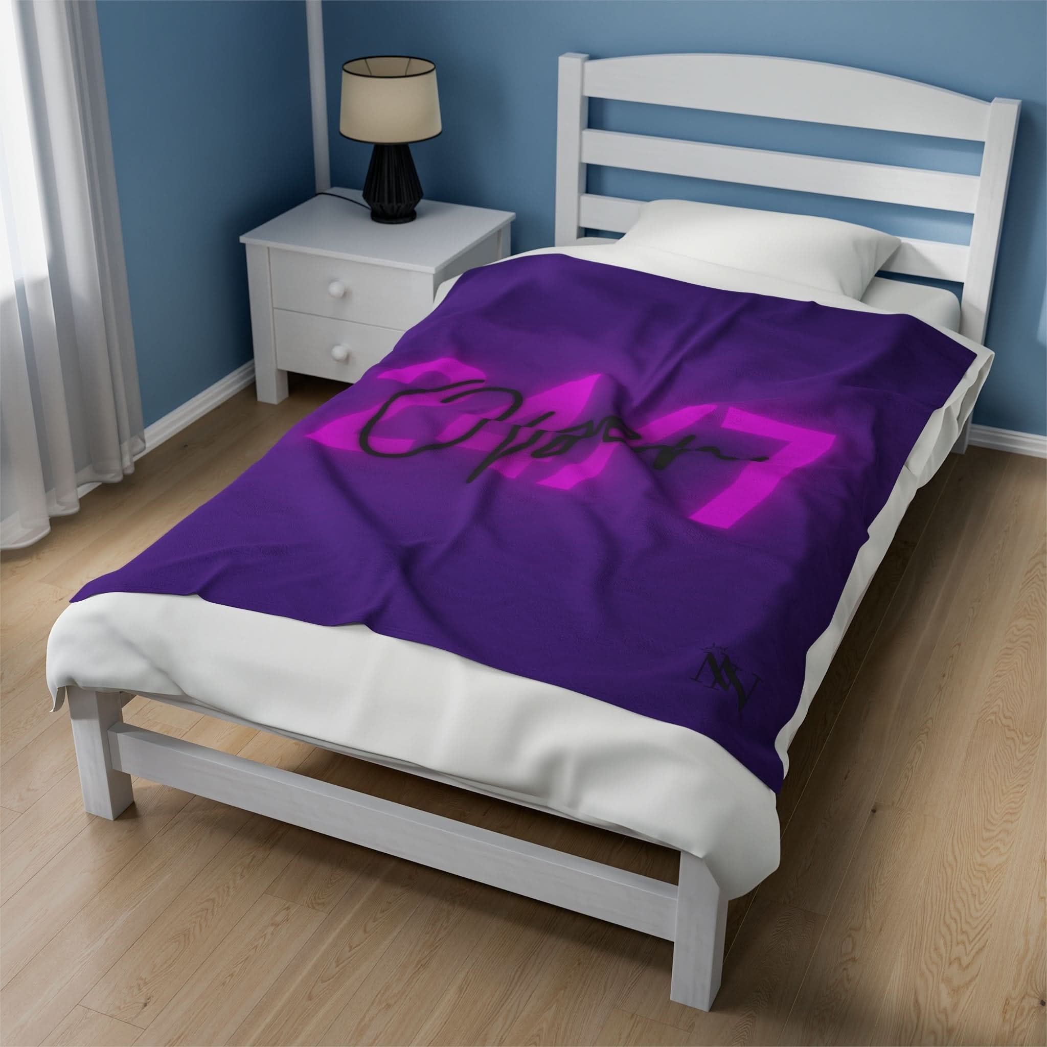 Open 24 Hours Purple | Mix & Match Soft Fun-Flirty Lovers’ Blankets