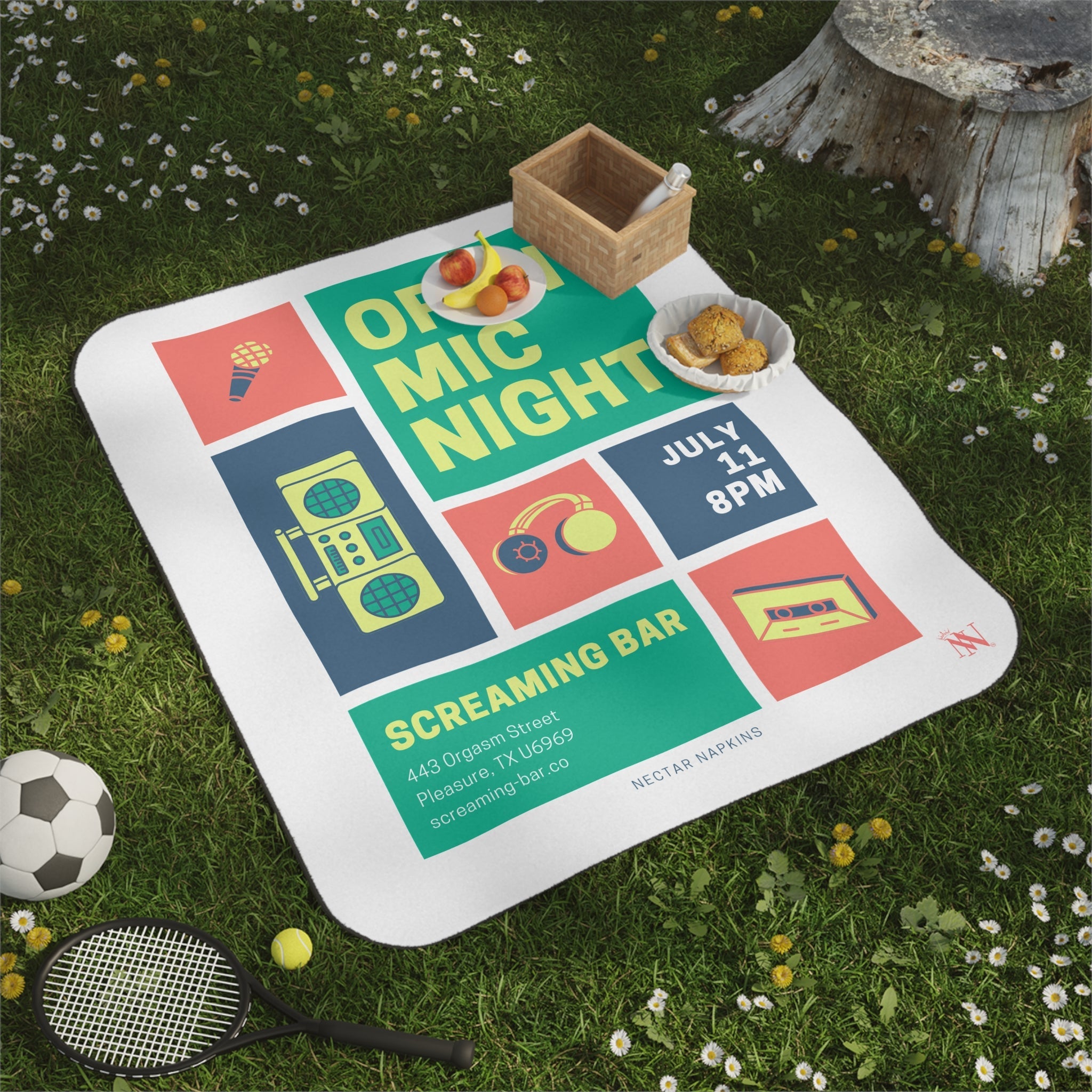 Open Mic Night | Mix Match Fun-Flirty Lovers’ Water-Resistant Blankets