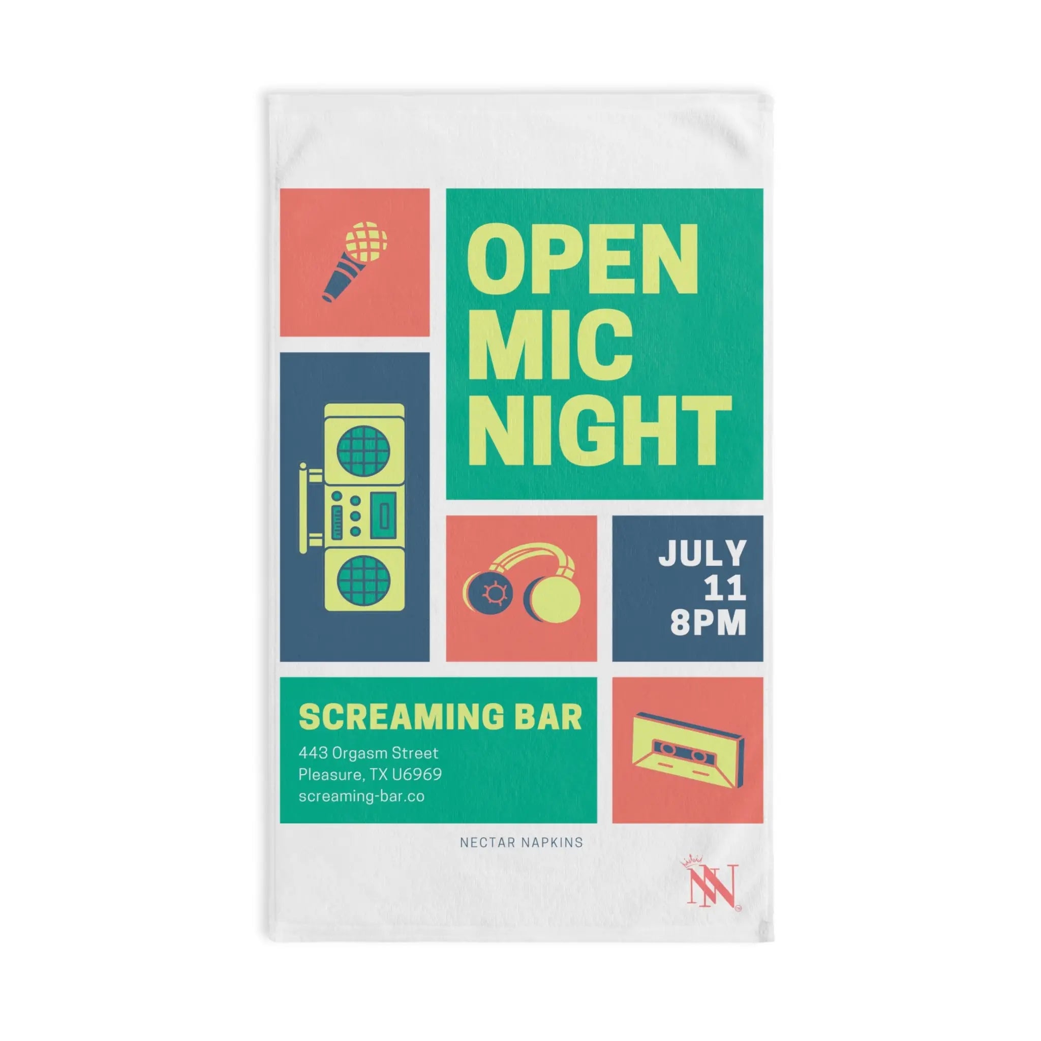 Open Mic Night | Mix & Match Original Fun-Flirty Lovers’ Towels