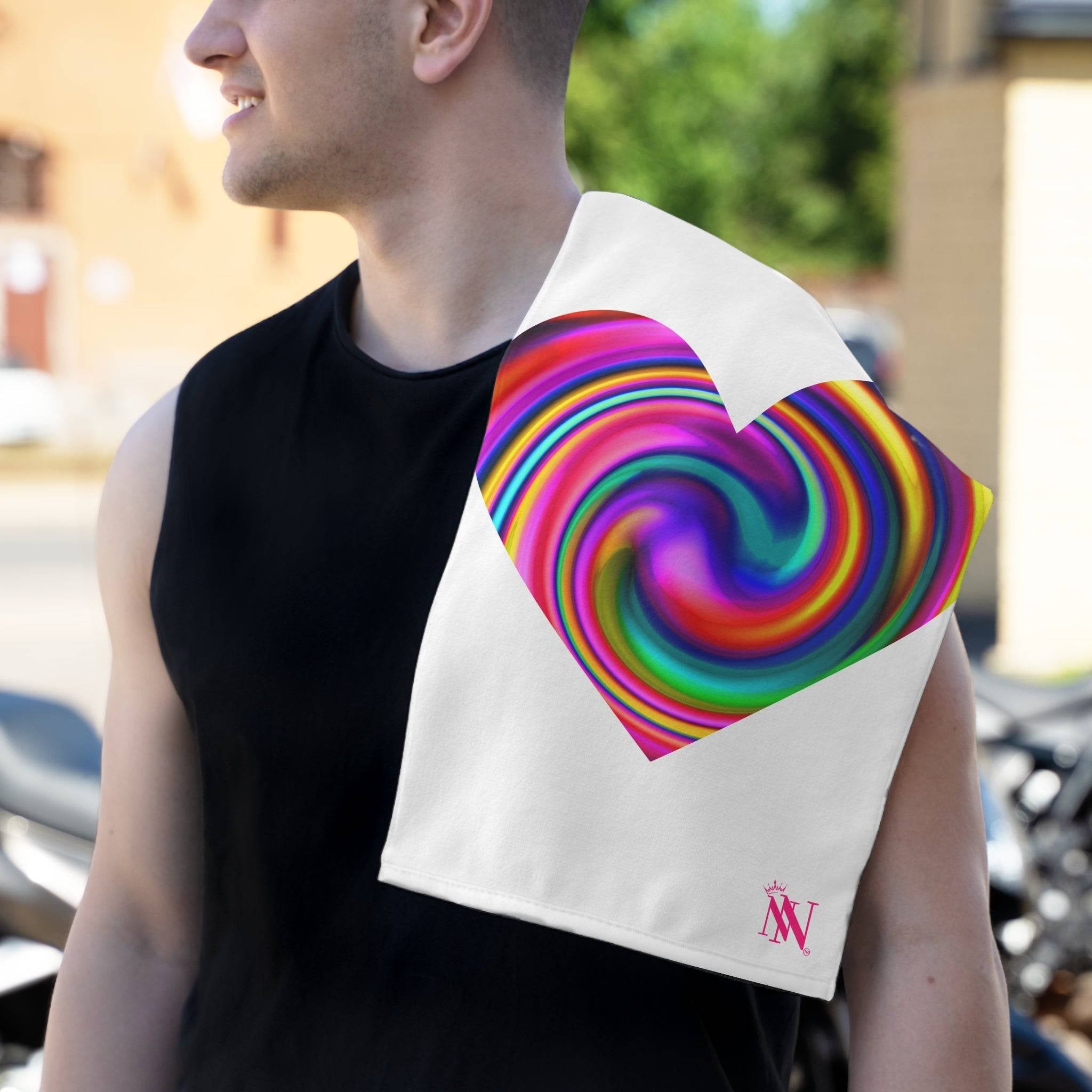 Orgasmic Heart White | Mix & Match Soft Fun-Flirty Lovers’ Towels