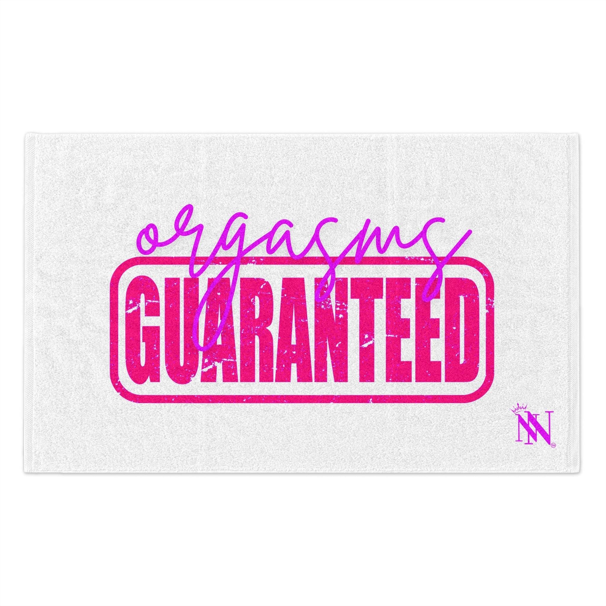Orgasms Guaranteed White | Mix & Match Soft Fun-Flirty Lovers’ Towels