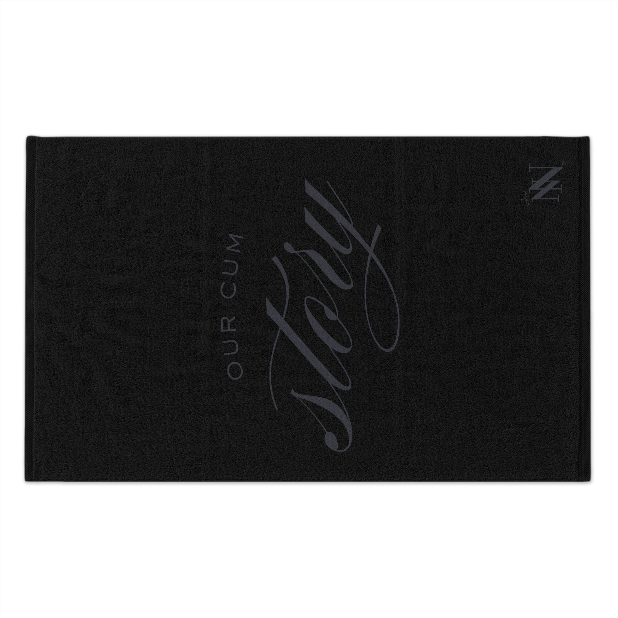 Our Cum Story Black | Mix & Match Soft Fun-Flirty Lovers’ Towels