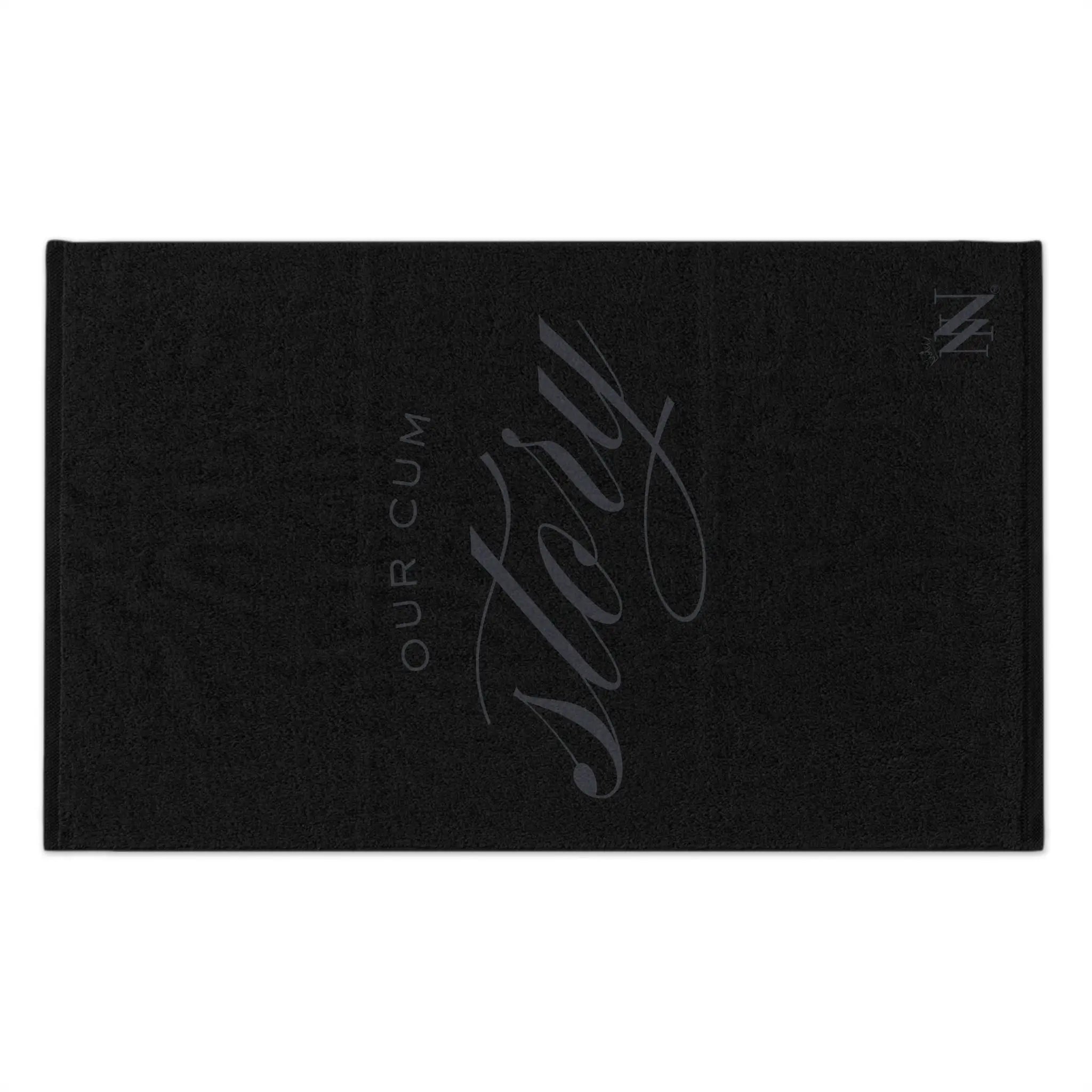 Our Cum Story Black | Mix & Match Soft Fun-Flirty Lovers’ Towels