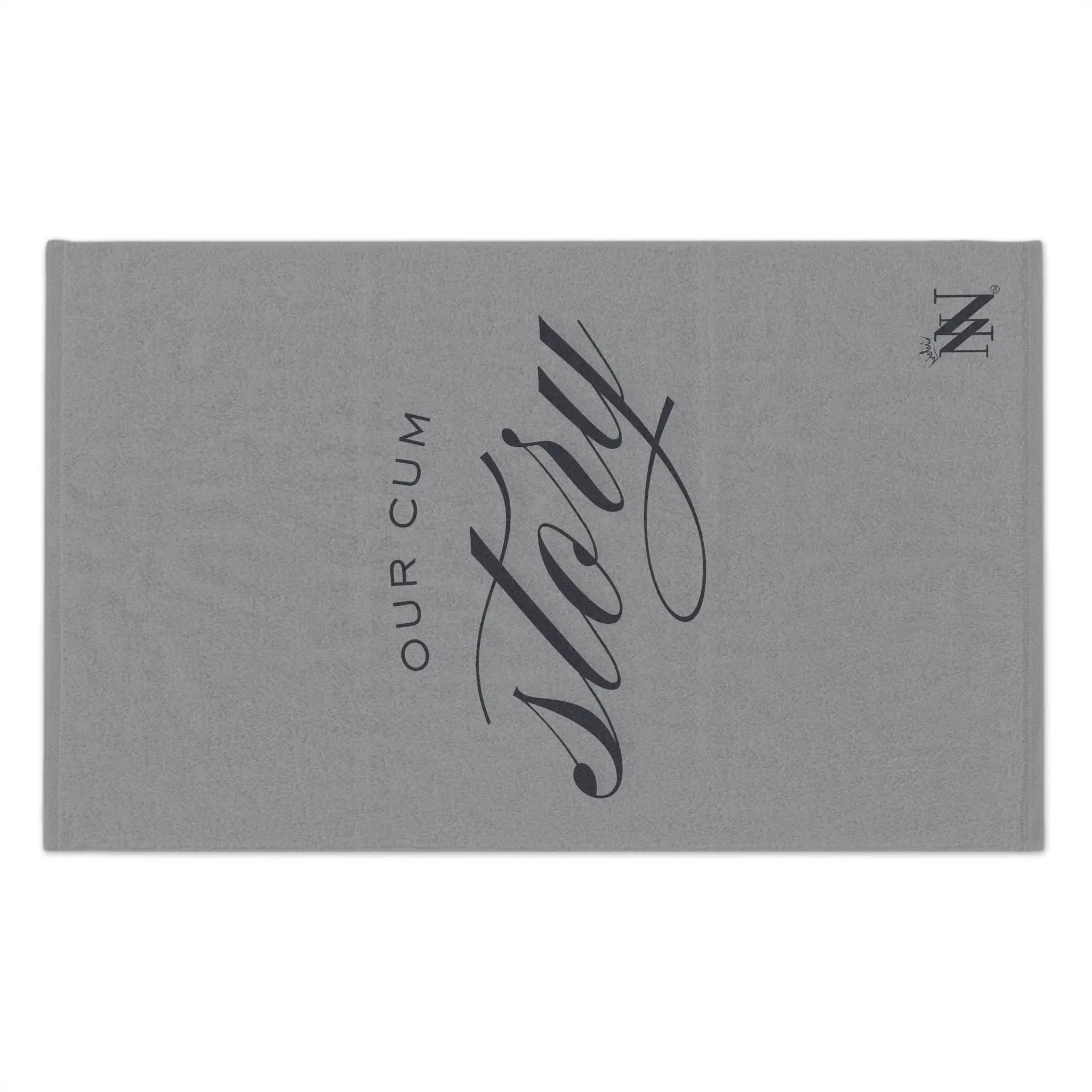 Our Cum Story Grey | Mix & Match Soft Fun-Flirty Lovers’ Towels