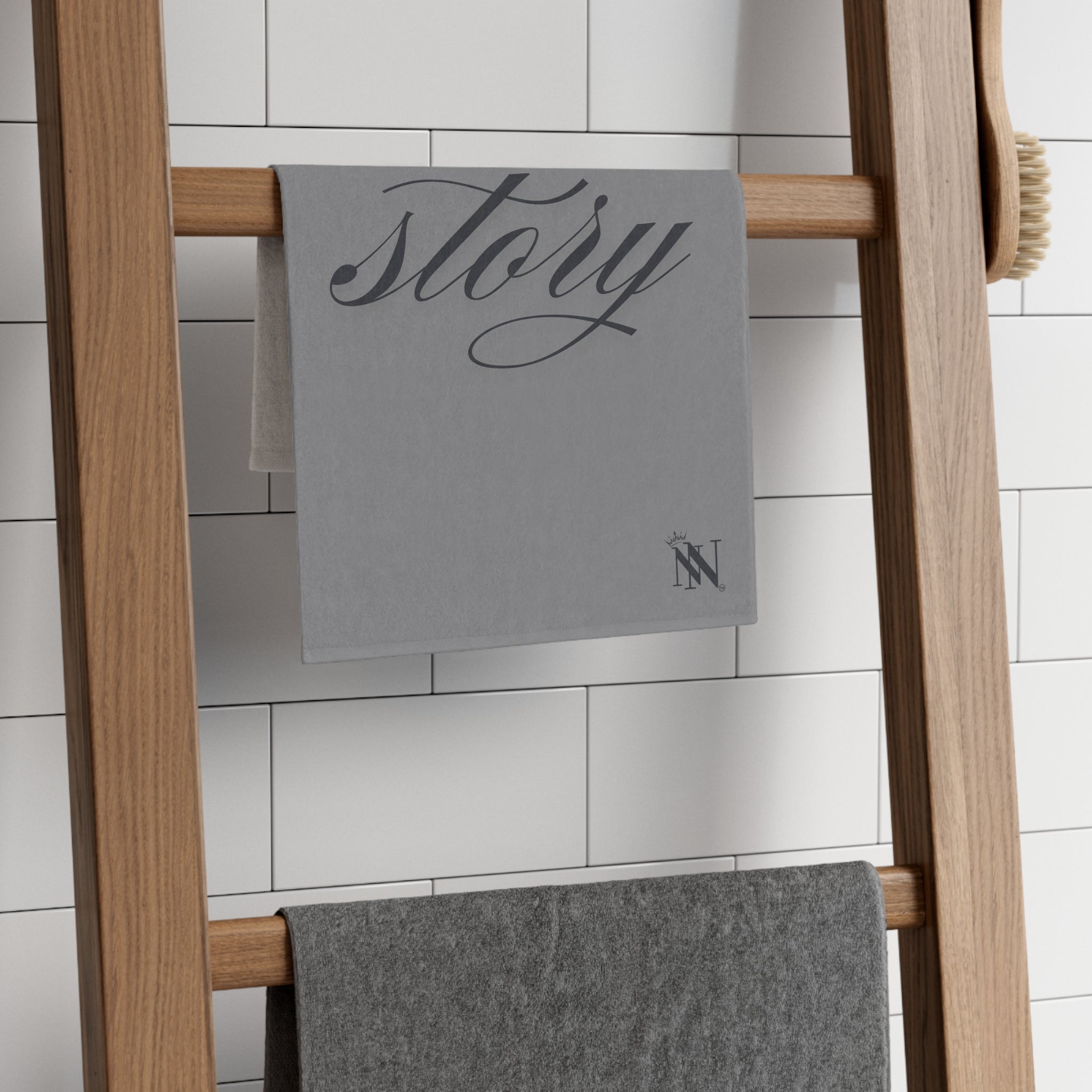 Our Cum Story Grey | Mix & Match Soft Fun-Flirty Lovers’ Towels