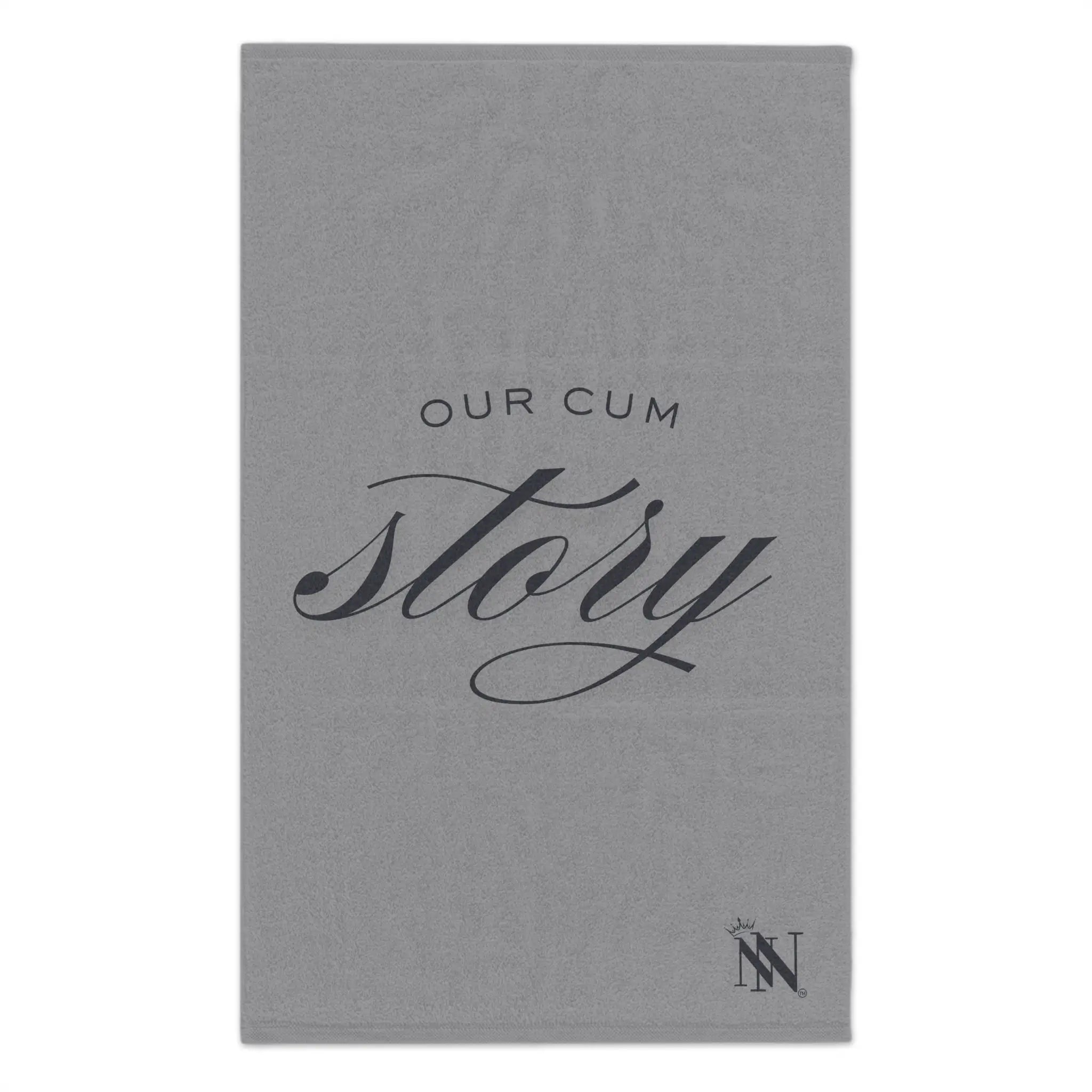 Our Cum Story Grey | Mix & Match Soft Fun-Flirty Lovers’ Towels