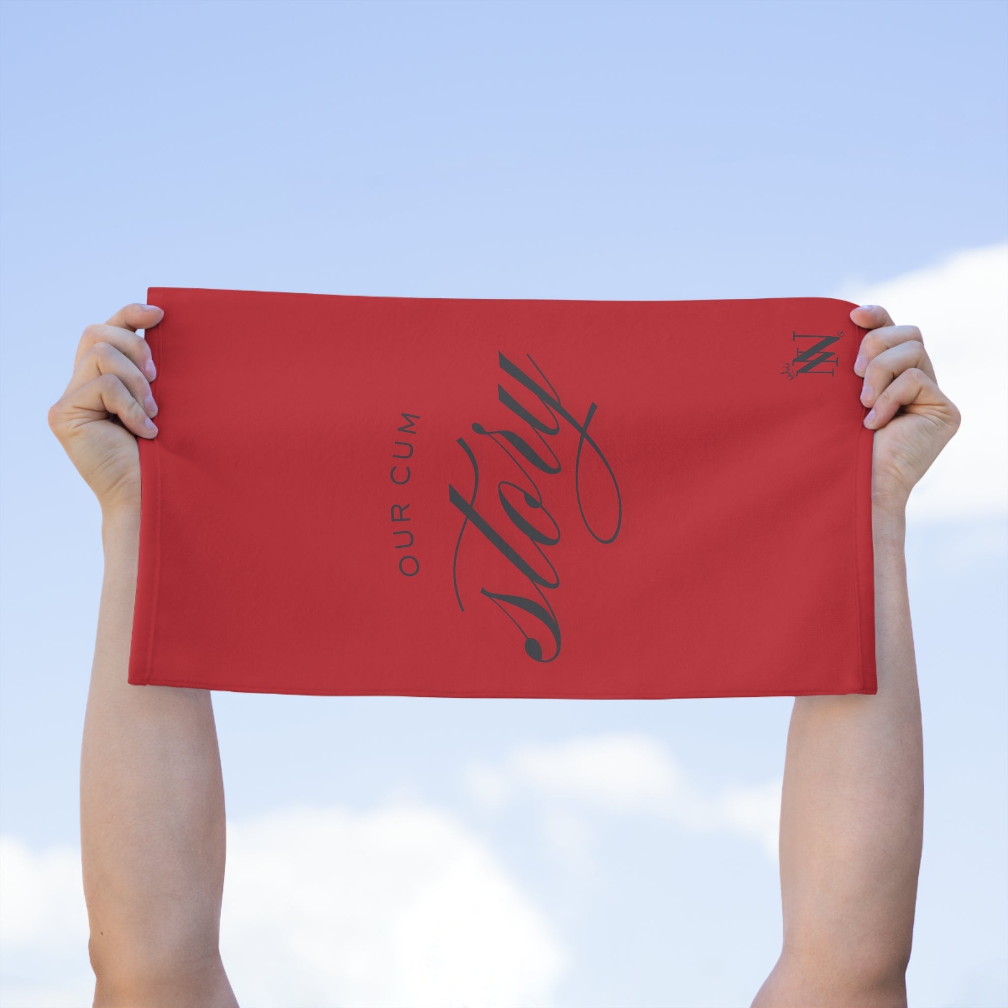Our Cum Story Red | Mix & Match Soft Fun-Flirty Lovers’ Towels
