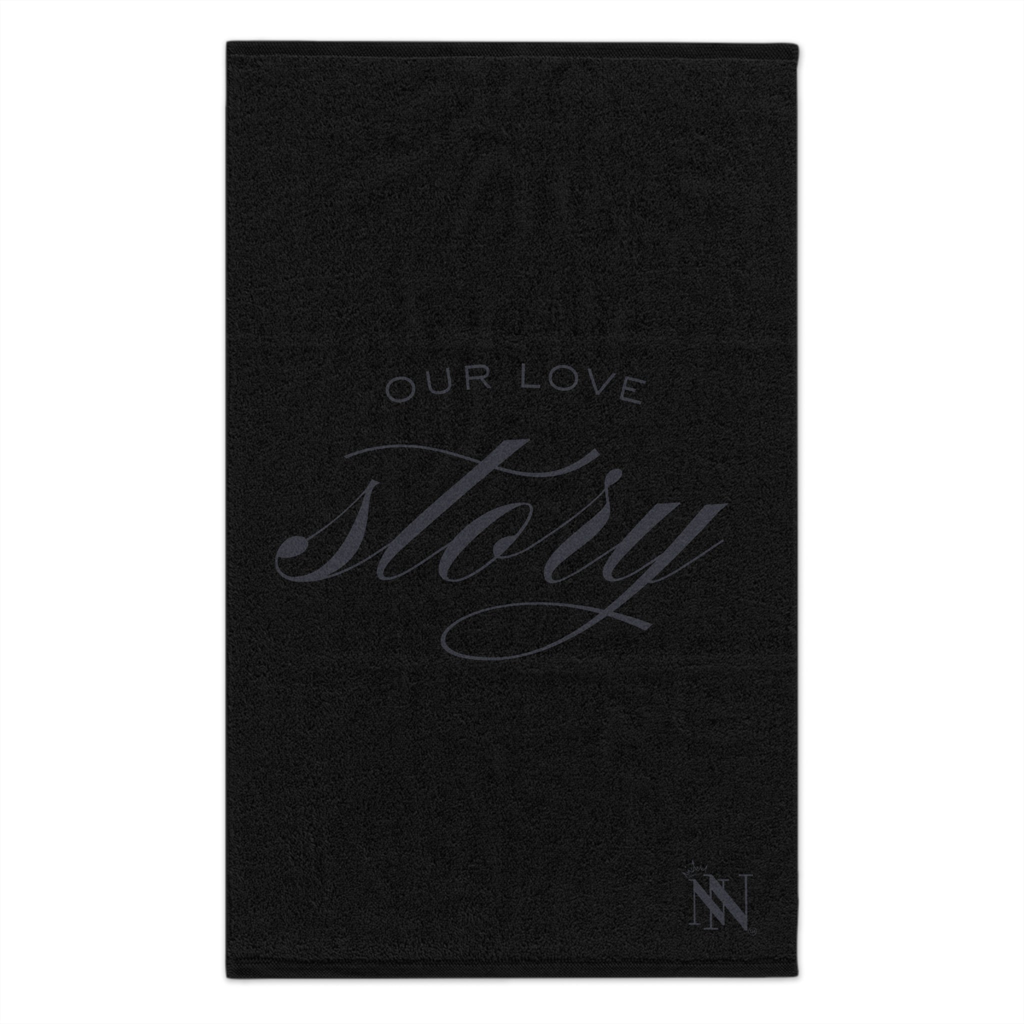 Our Love Story Black | Mix & Match Soft Fun-Flirty Lovers’ Towels