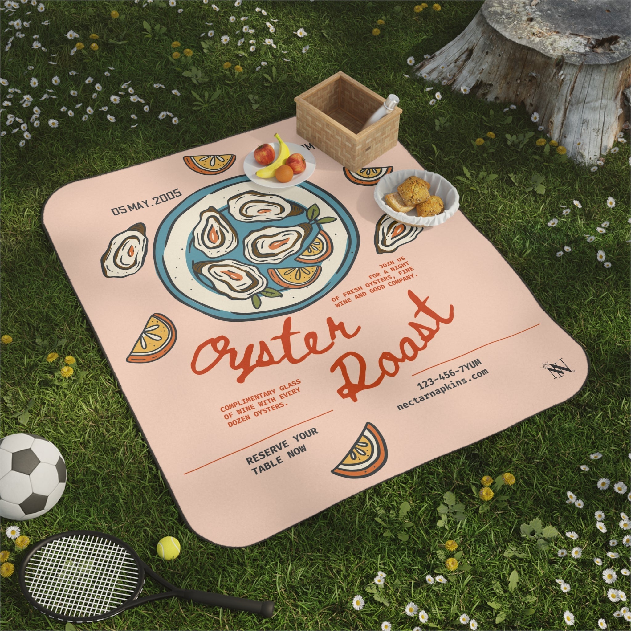 Oyster Roast | Mix Match Fun-Flirty Lovers’ Water-Resistant Blankets