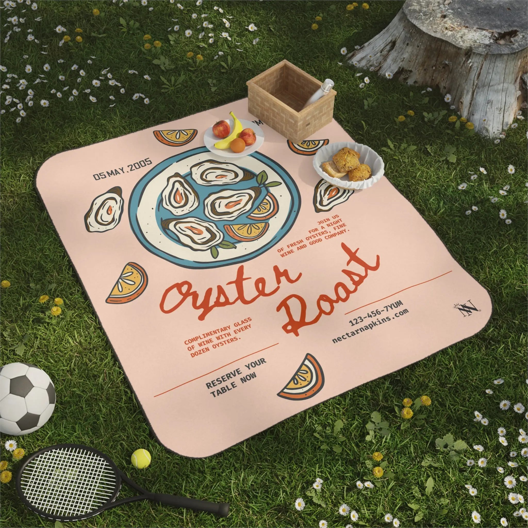 Oyster Roast | Mix Match Fun-Flirty Lovers’ Water-Resistant Blankets