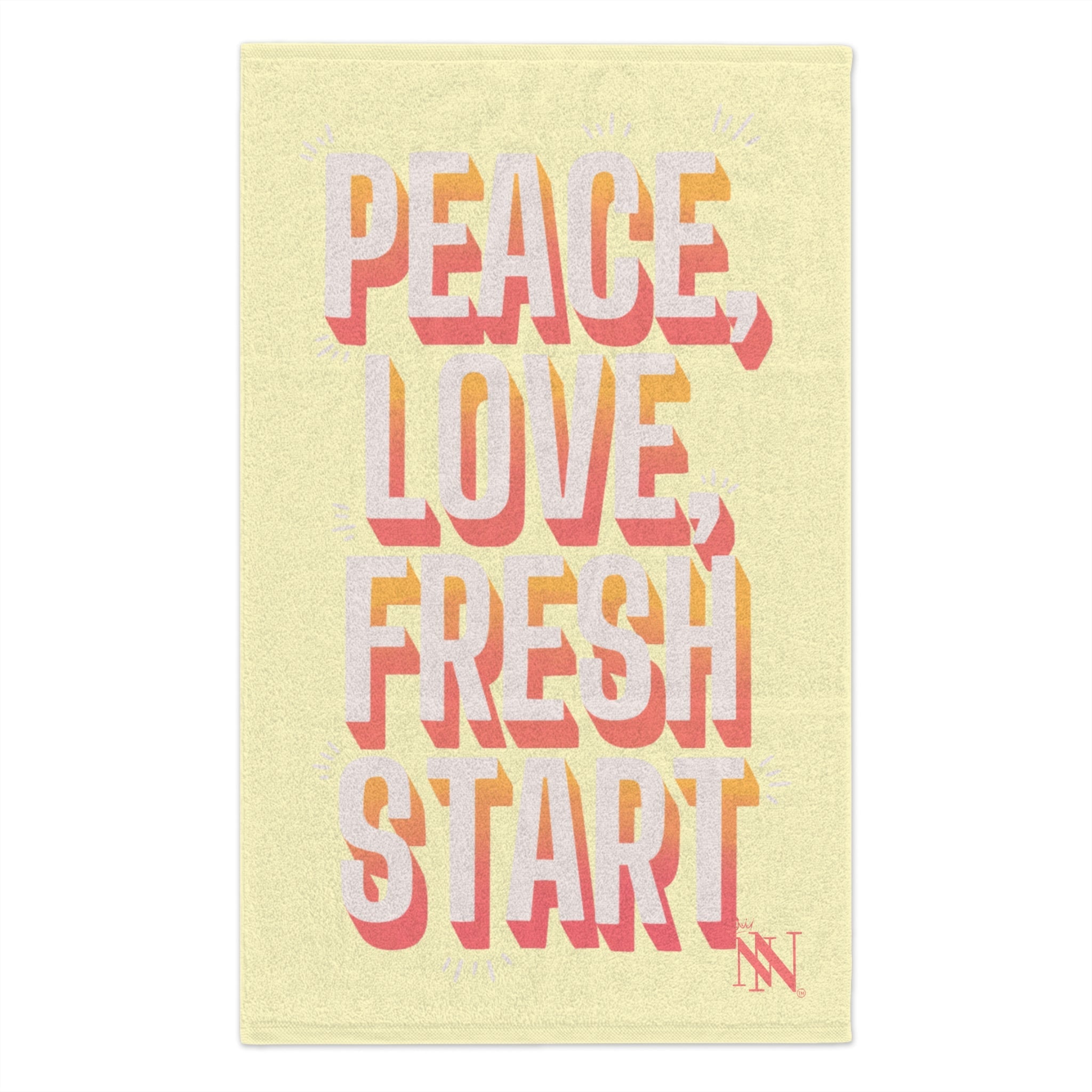 Peace Love Fresh Start | Mix & Match Soft Fun-Flirty Lovers’ Towels