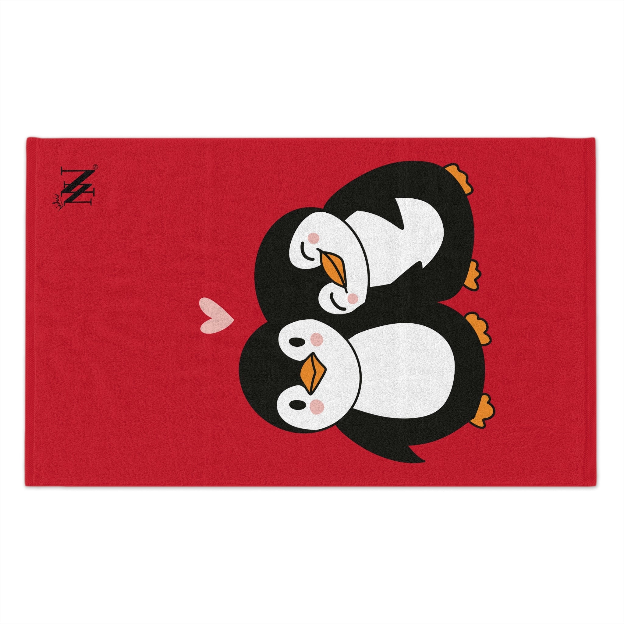 Penguin Love Red | Mix & Match Soft Fun-Flirty Lovers’ Towels