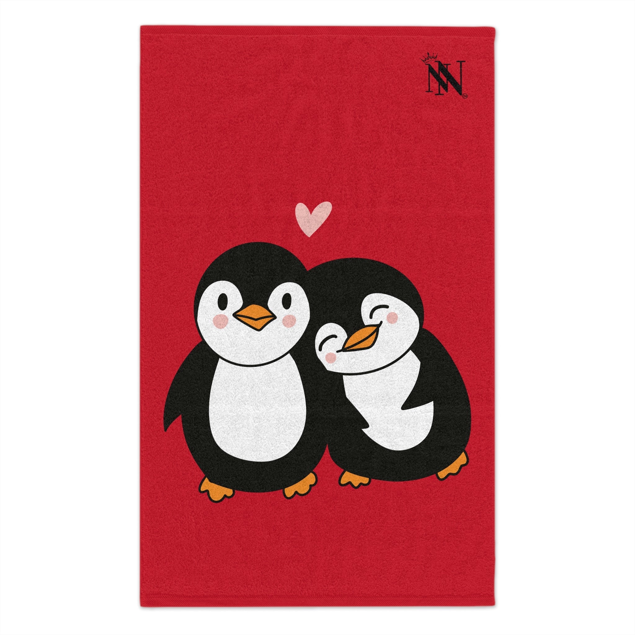 Penguin Love Red | Mix & Match Soft Fun-Flirty Lovers’ Towels