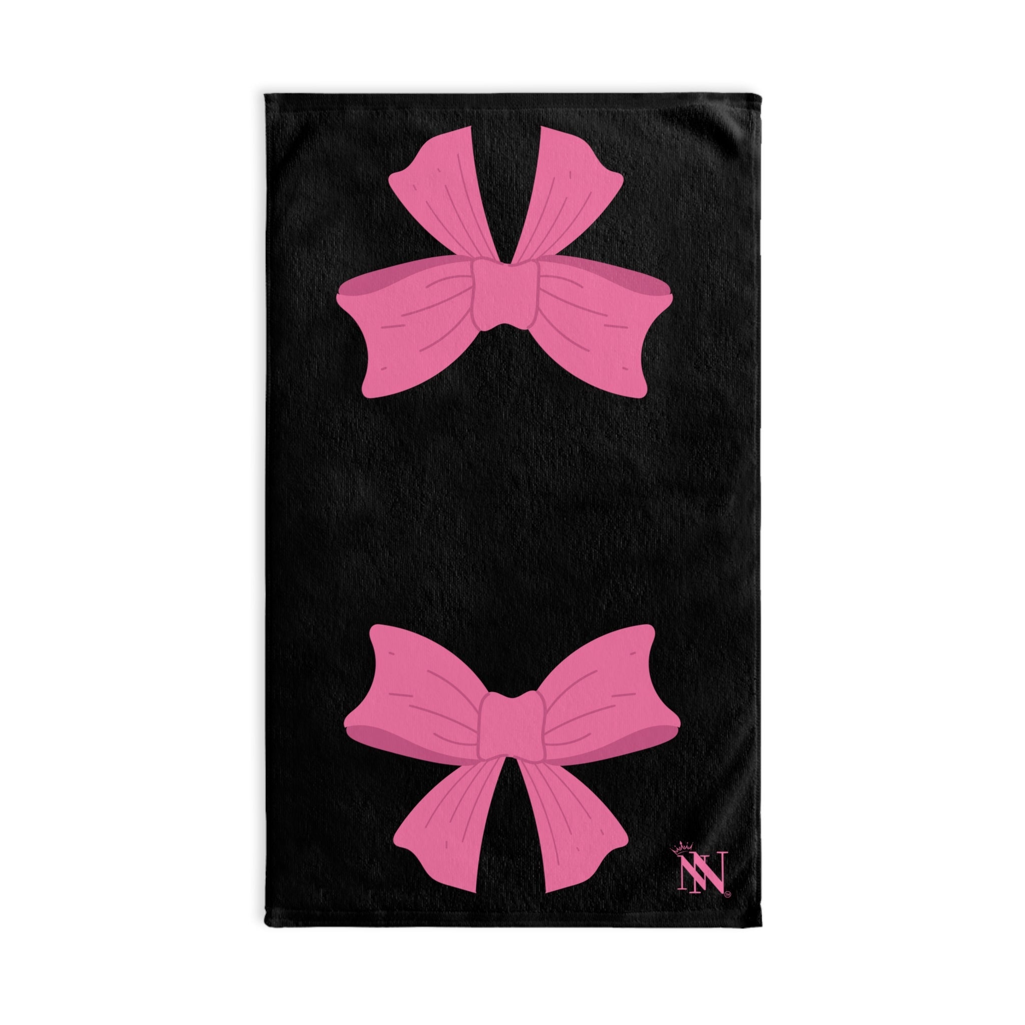 Pink Bow Shareable Black | Mix & Match Original Fun-Flirty Lovers’ Towels