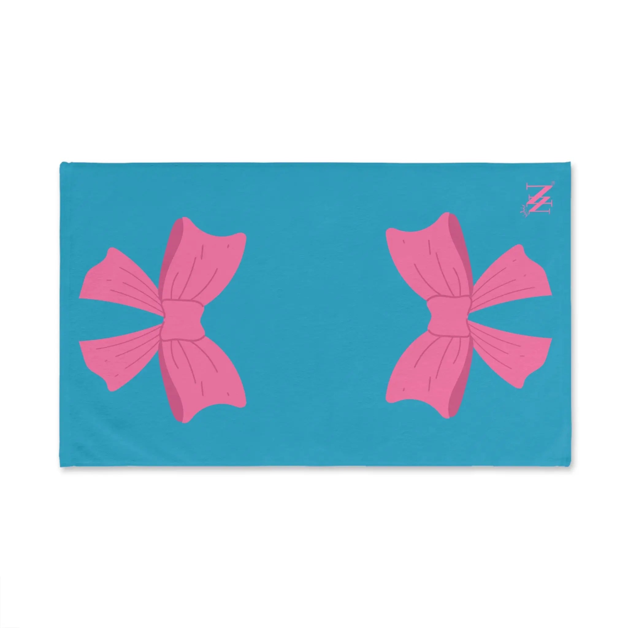 Pink Bow Shareable Turquoise | Mix & Match Original Fun-Flirty Lovers’ Towels