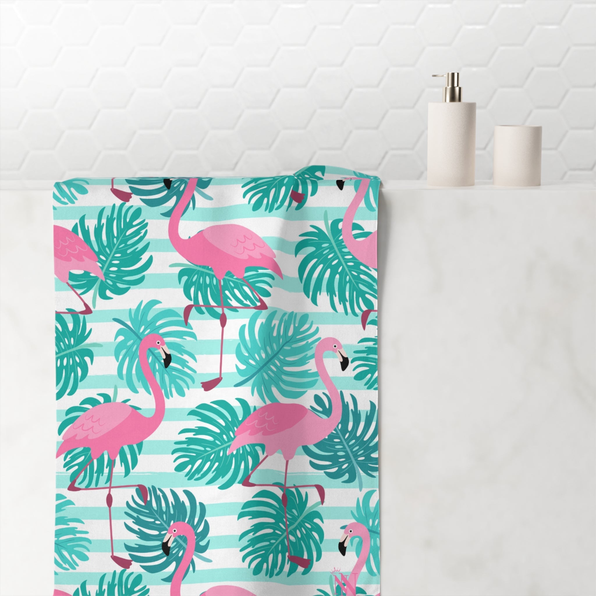 Pink Flamingo Hawaiian Shirt | Mix & Match XL Fun-Flirty Lovers’ Towels